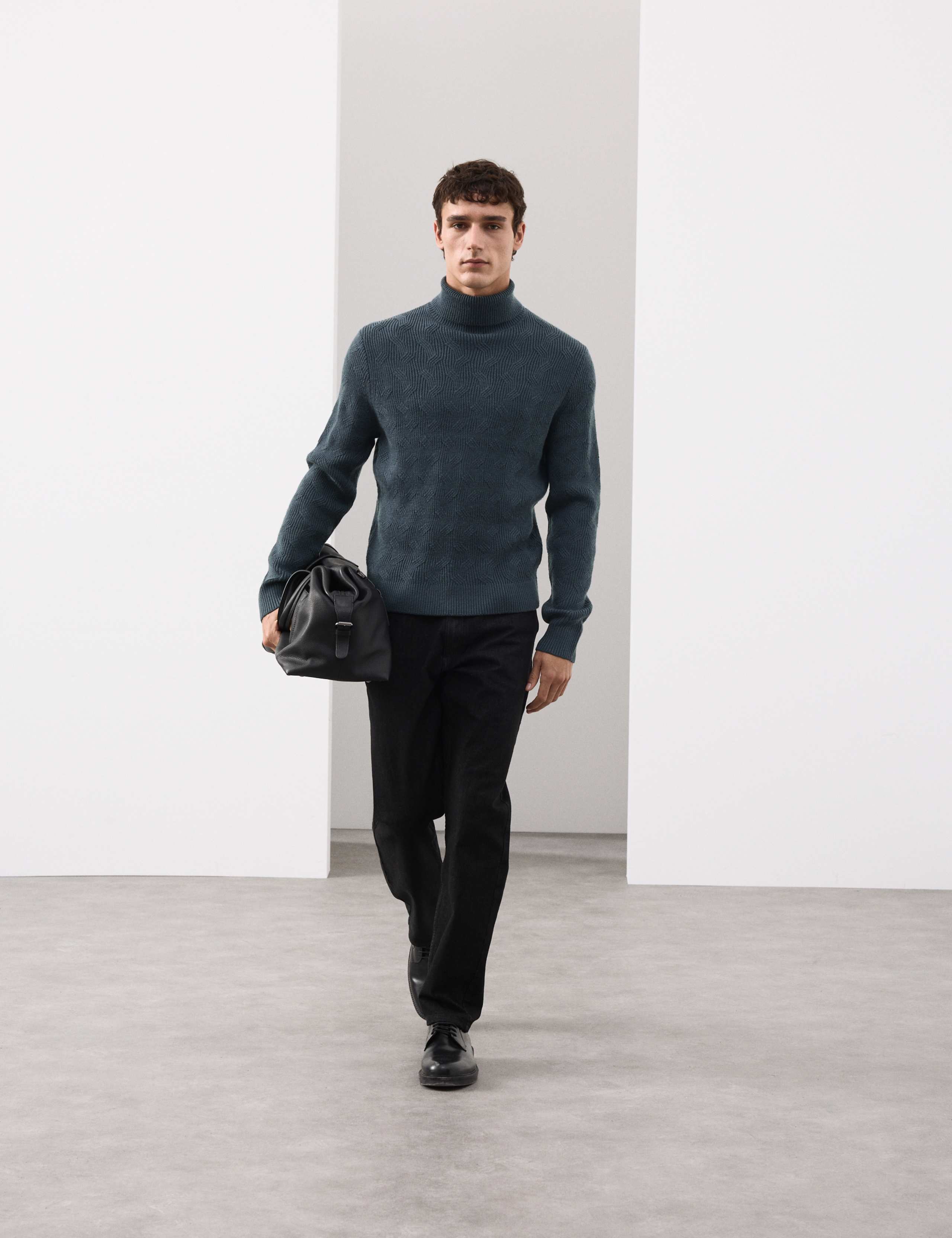 Pure Wool Wave Stitch Roll Neck Jumper 6 of 7