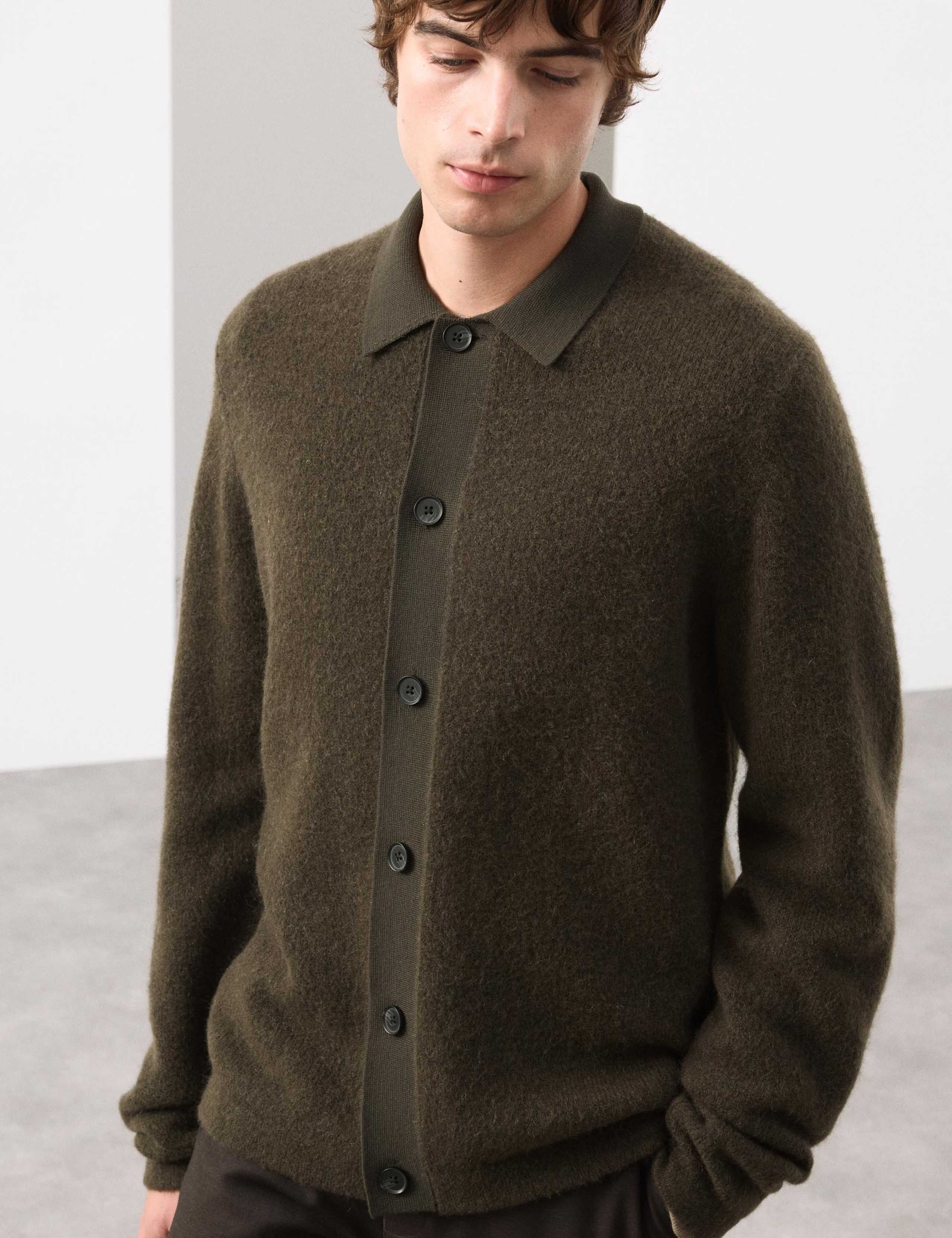 Merino Mohair Blend Cardigan 4 of 7