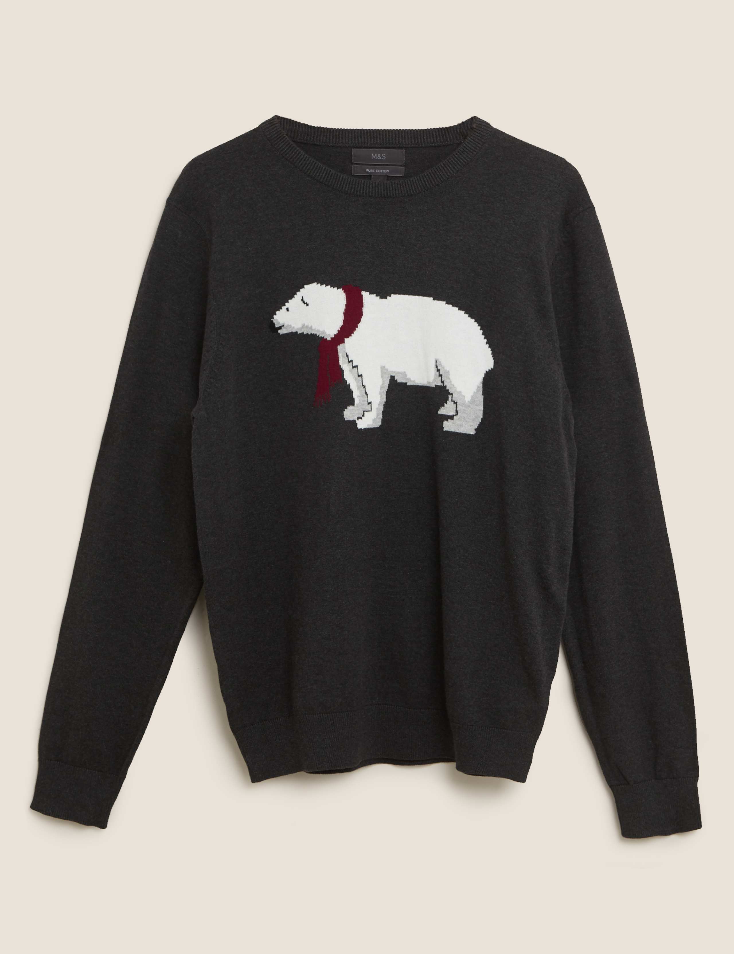 Pure Cotton Polar Bear Christmas Jumper 2 of 4