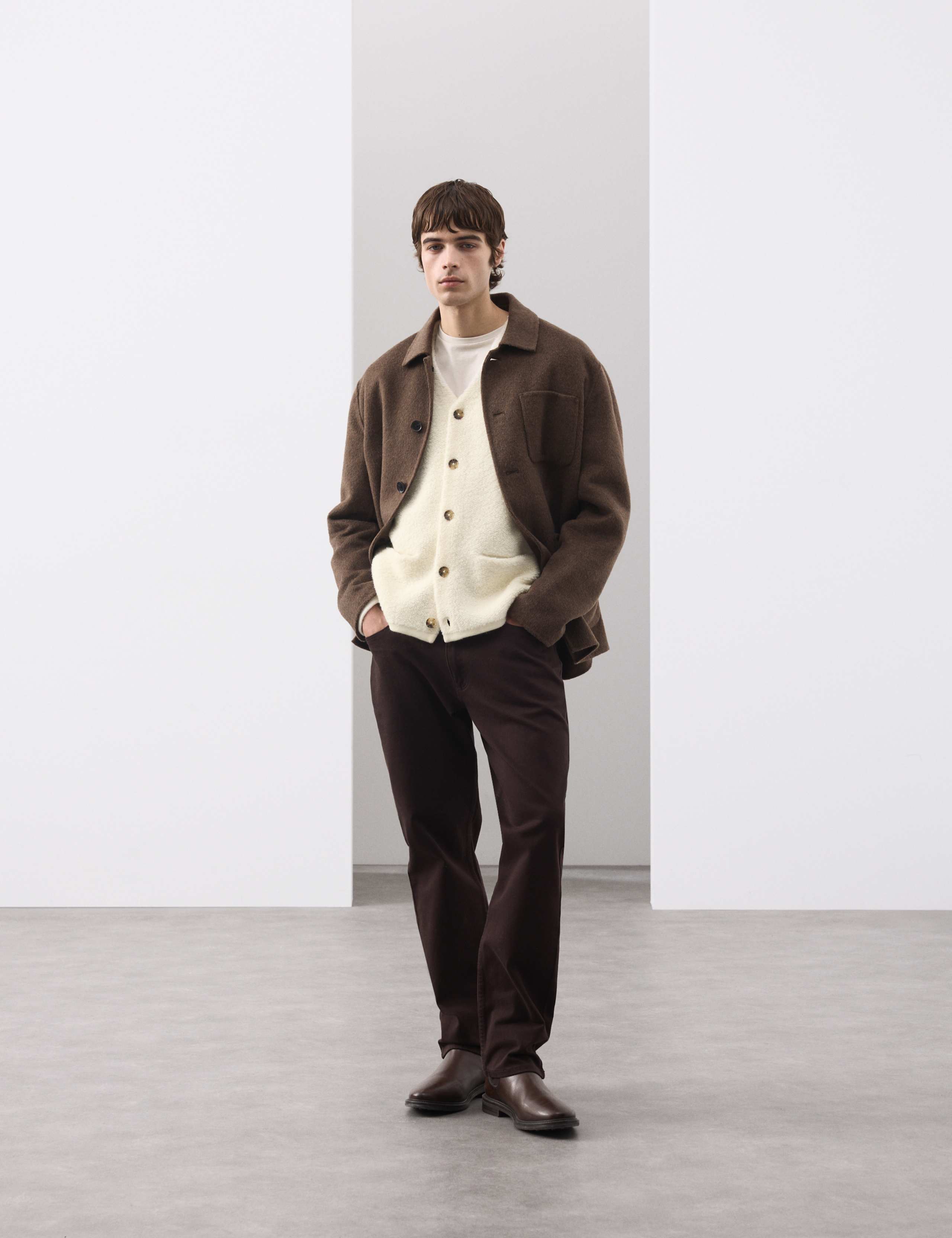 Pure Merino Wool Textured Cardigan 3 of 7