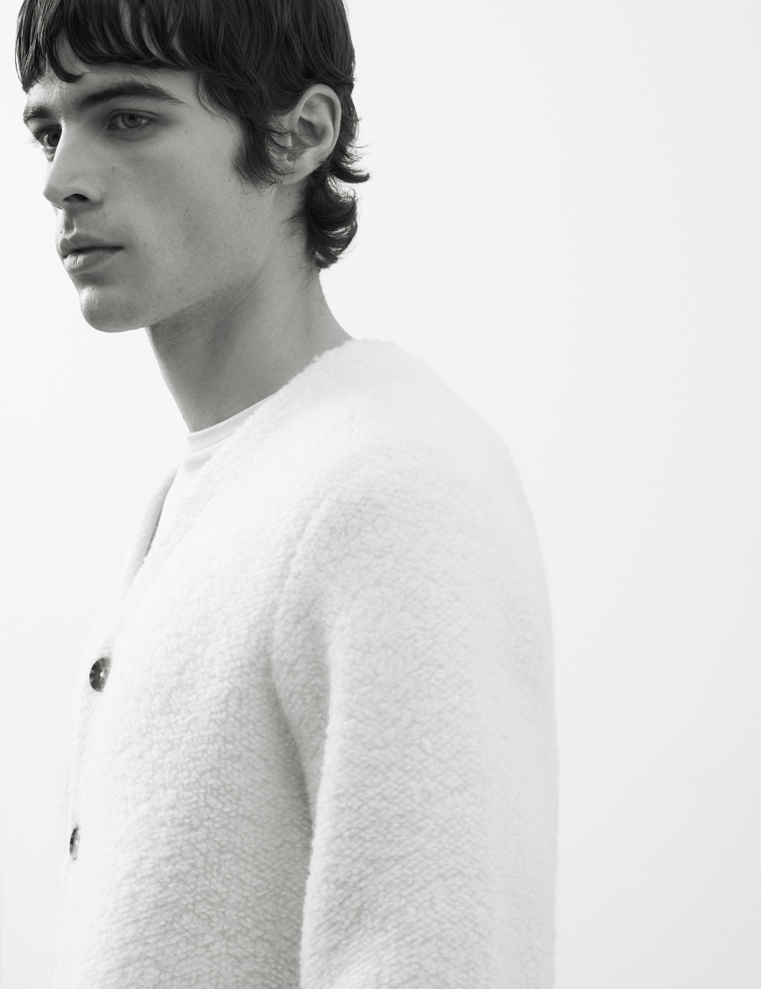 Pure Merino Wool Textured Cardigan 5 of 7