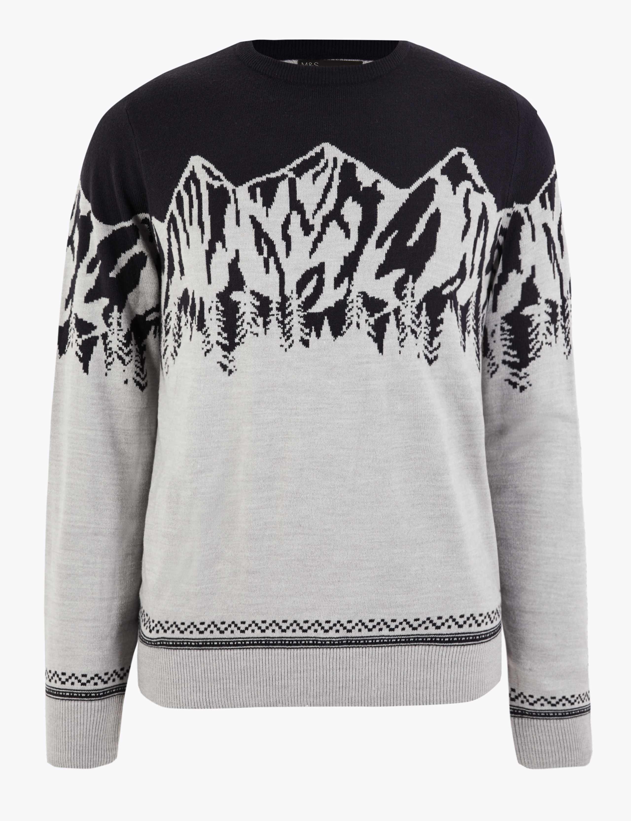 Christmas Mountain Scene Design Crew Neck Jumper 2 of 4