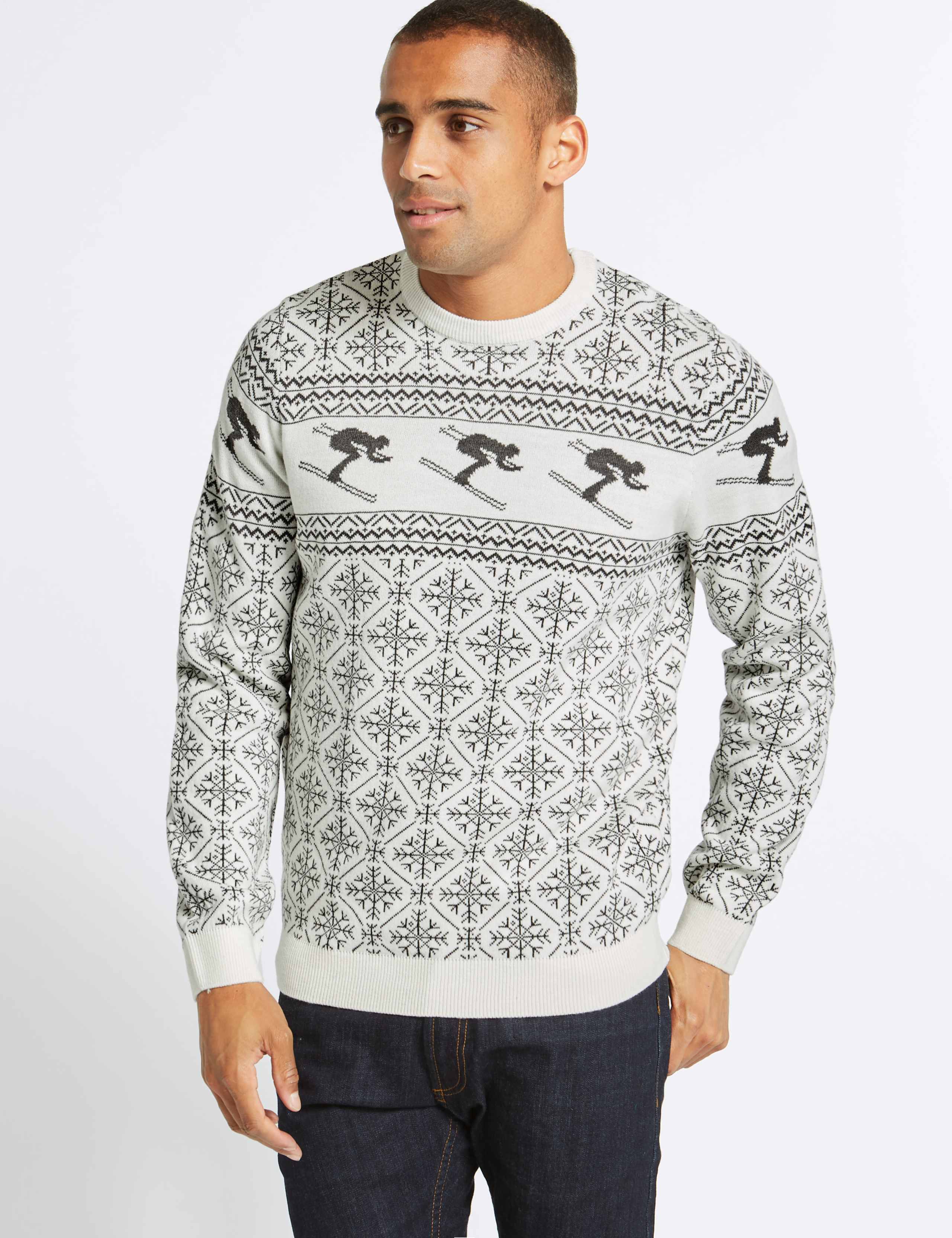 Christmas Jumper Jumpers M&s Mens Fair Isle Christmas Sweater