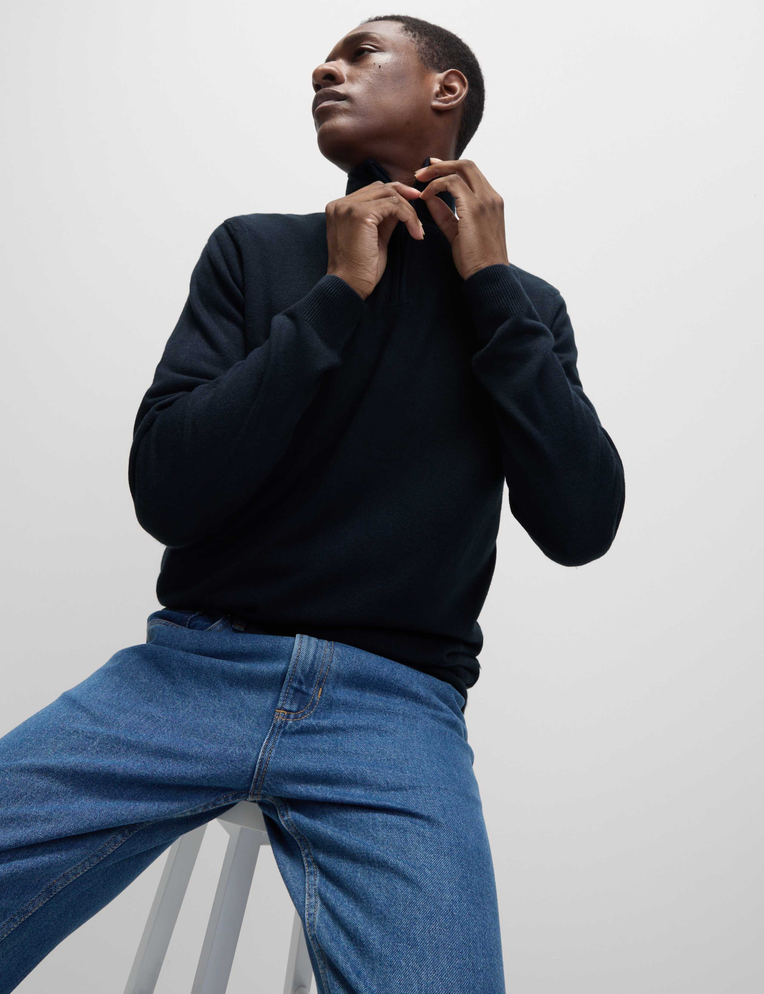 Cashmilon™ High Neck Half Zip Jumper 6 of 6