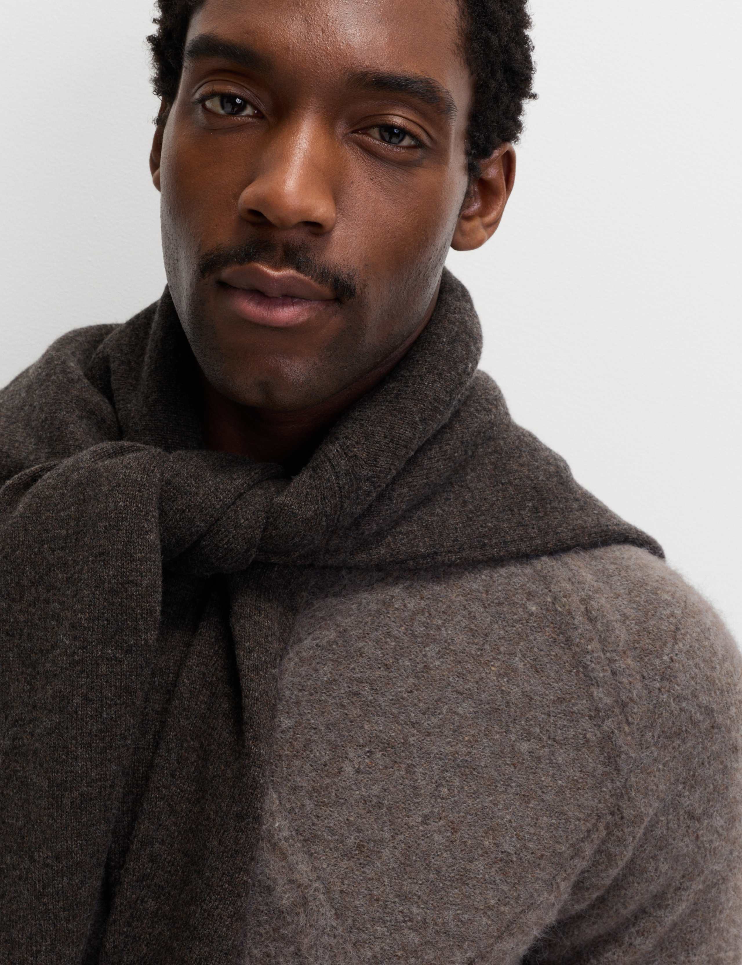 Cable Argyle Hazy Knit Crew Neck Jumper 4 of 6