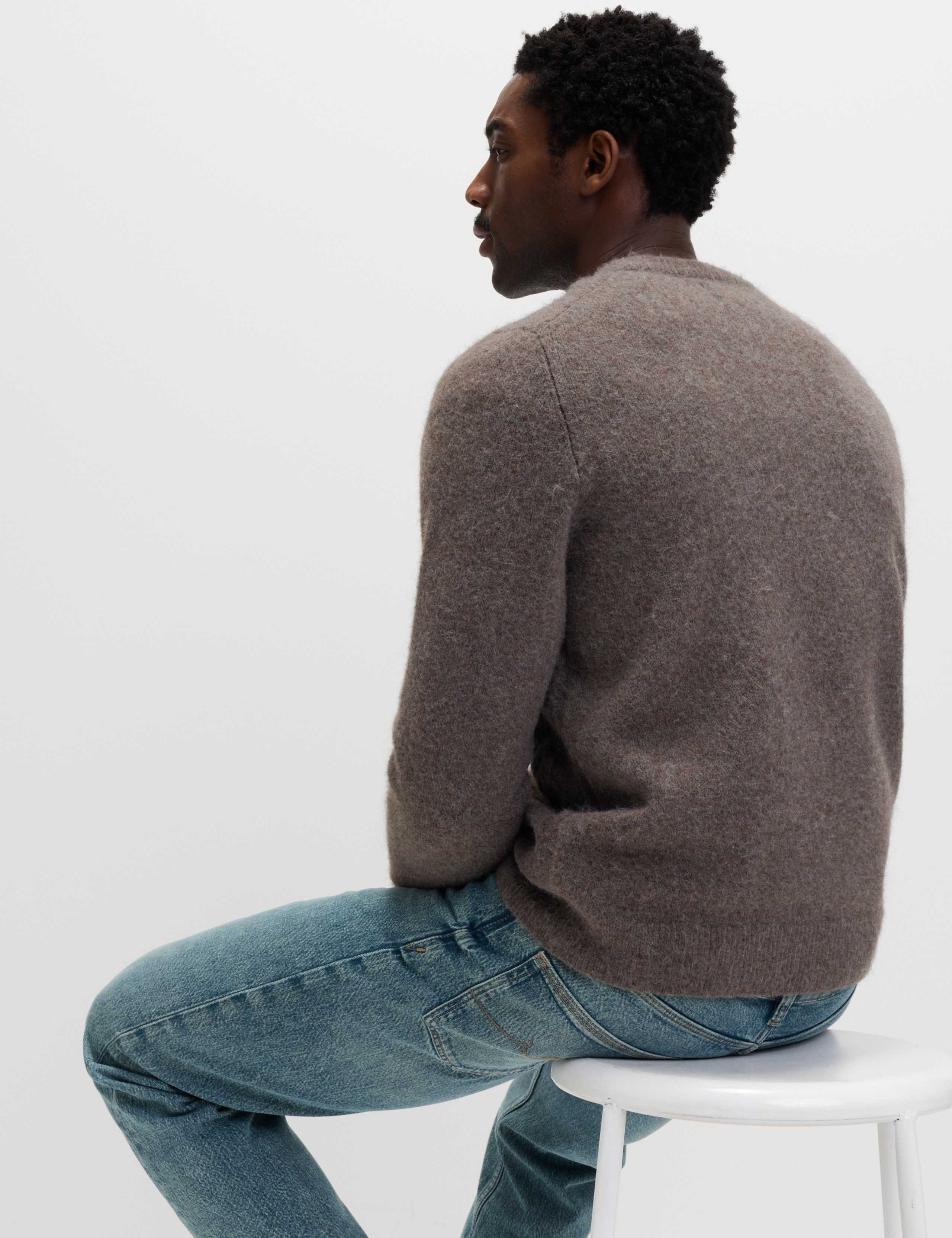 Cable Argyle Hazy Knit Crew Neck Jumper 6 of 6