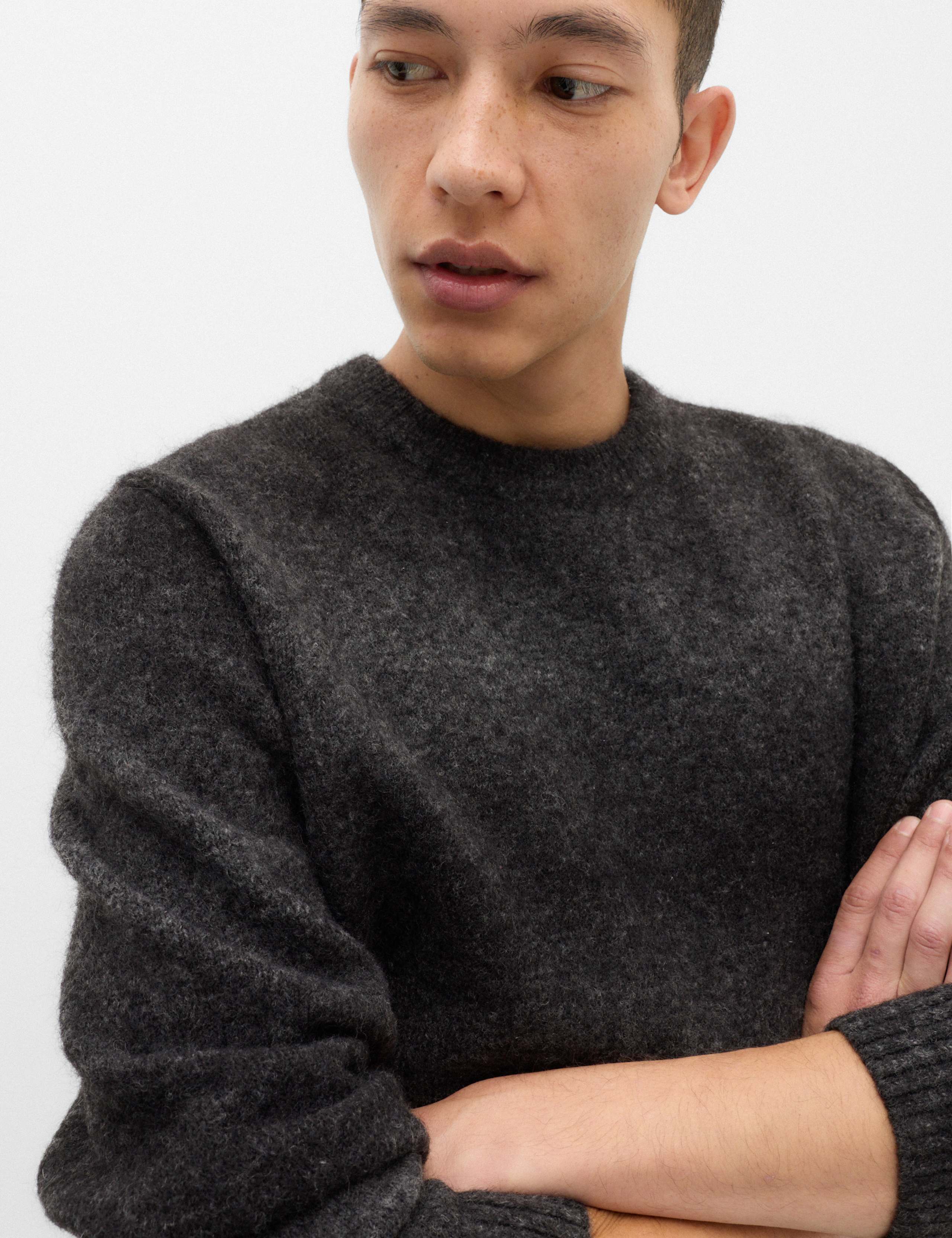 Relaxed Ombre Crew Neck Jumper with Wool 4 of 7
