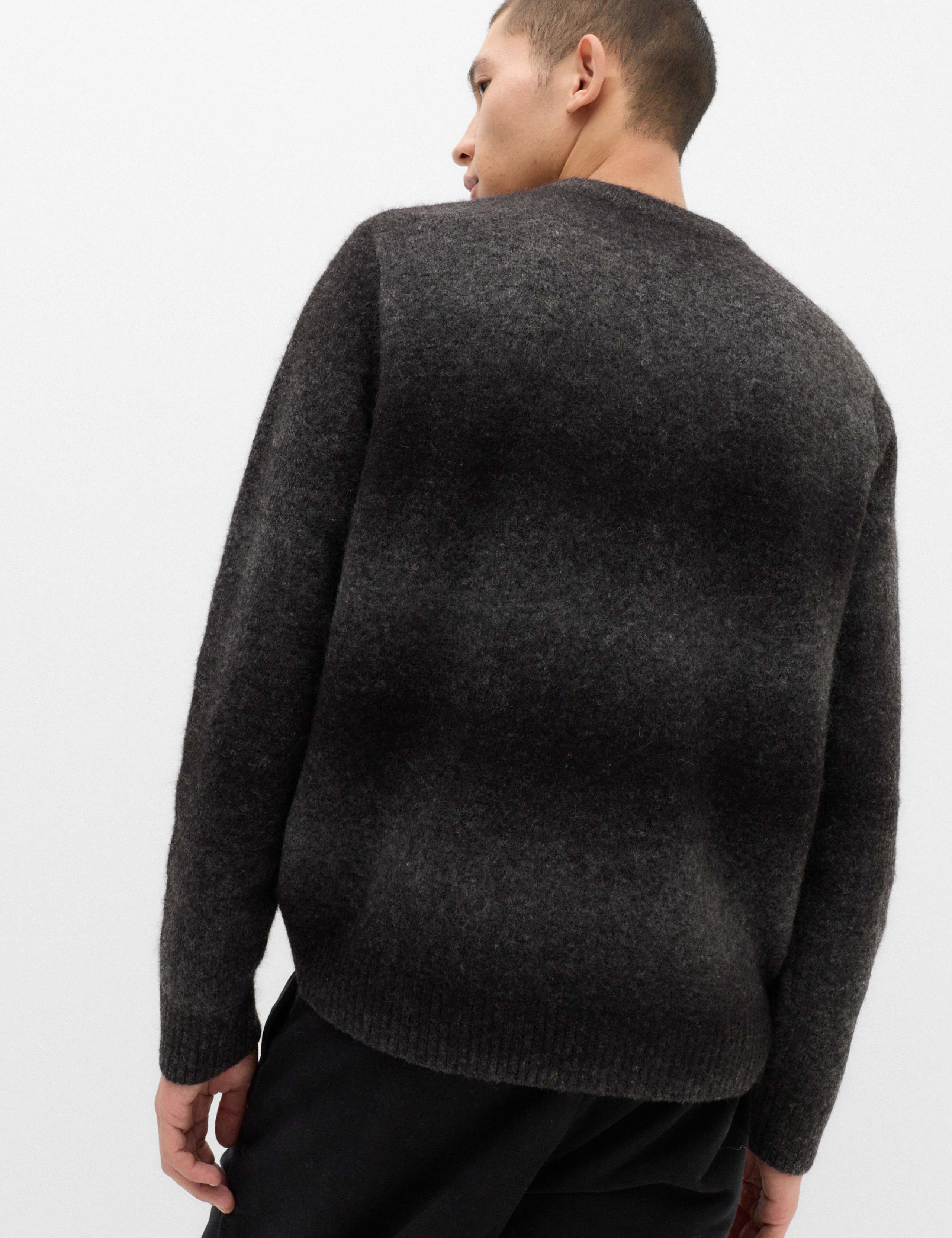 Relaxed Ombre Crew Neck Jumper with Wool 5 of 7