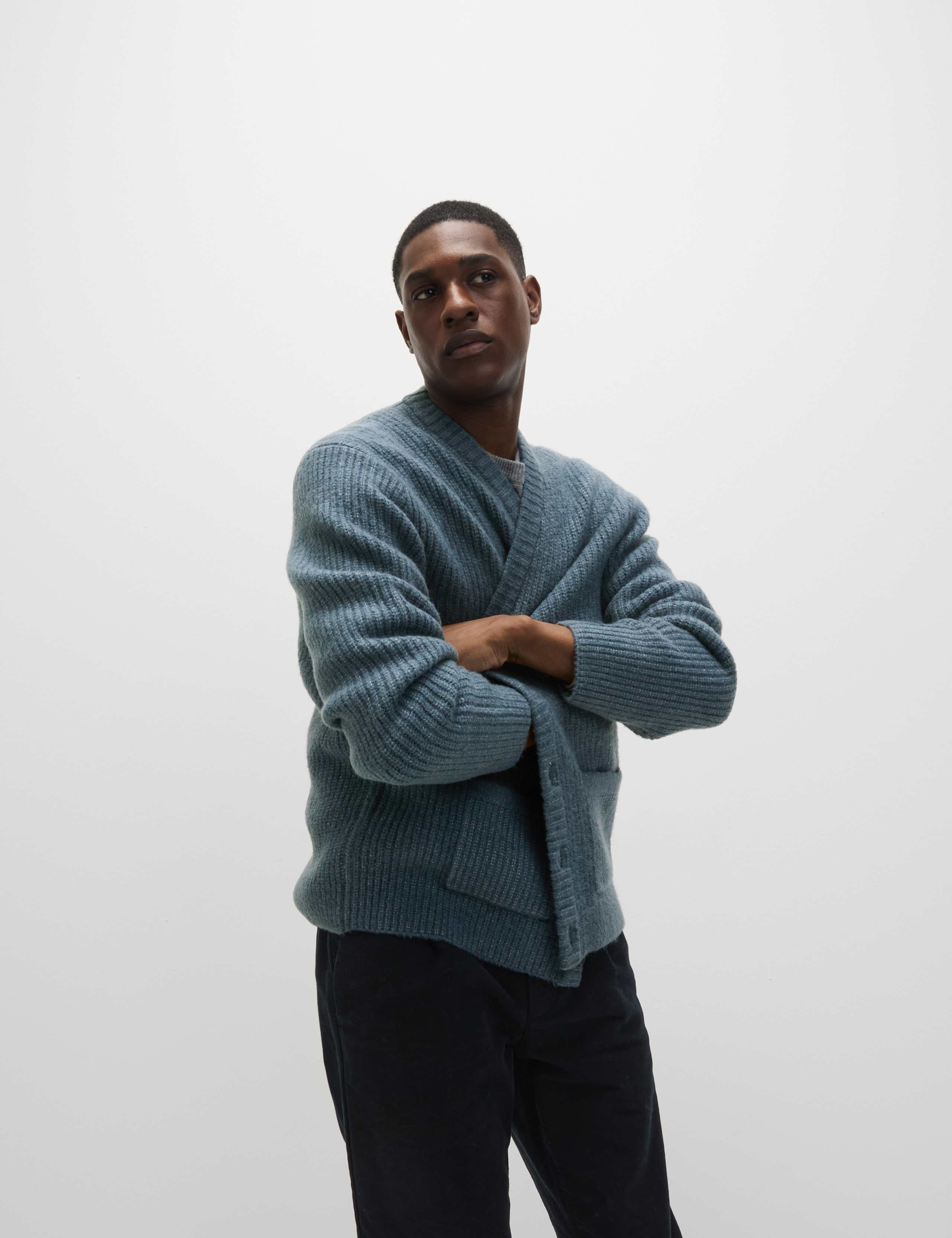 Supersoft Ribbed V-Neck Cardigan with Wool 7 of 8