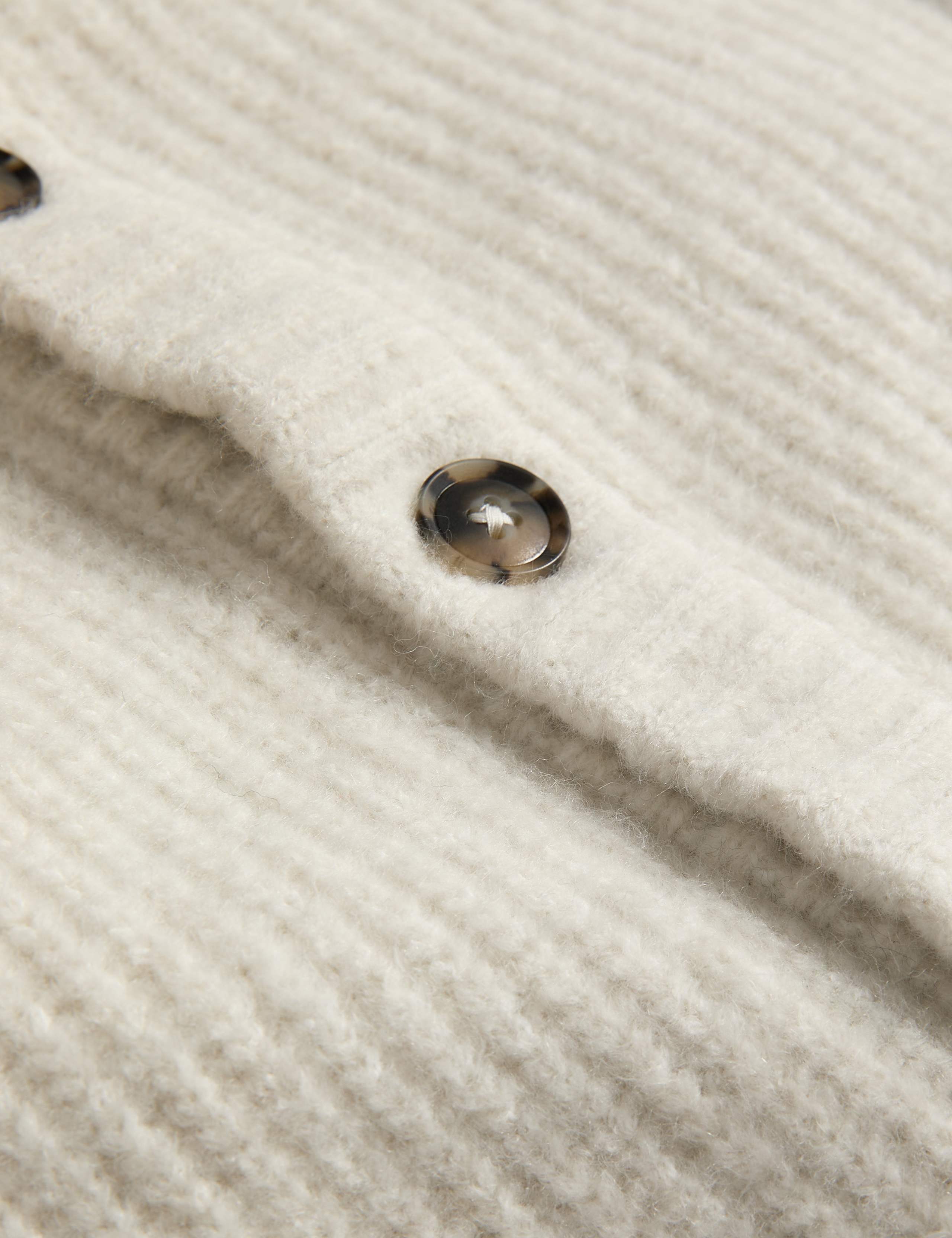 Supersoft Ribbed V-Neck Cardigan with Wool 7 of 7