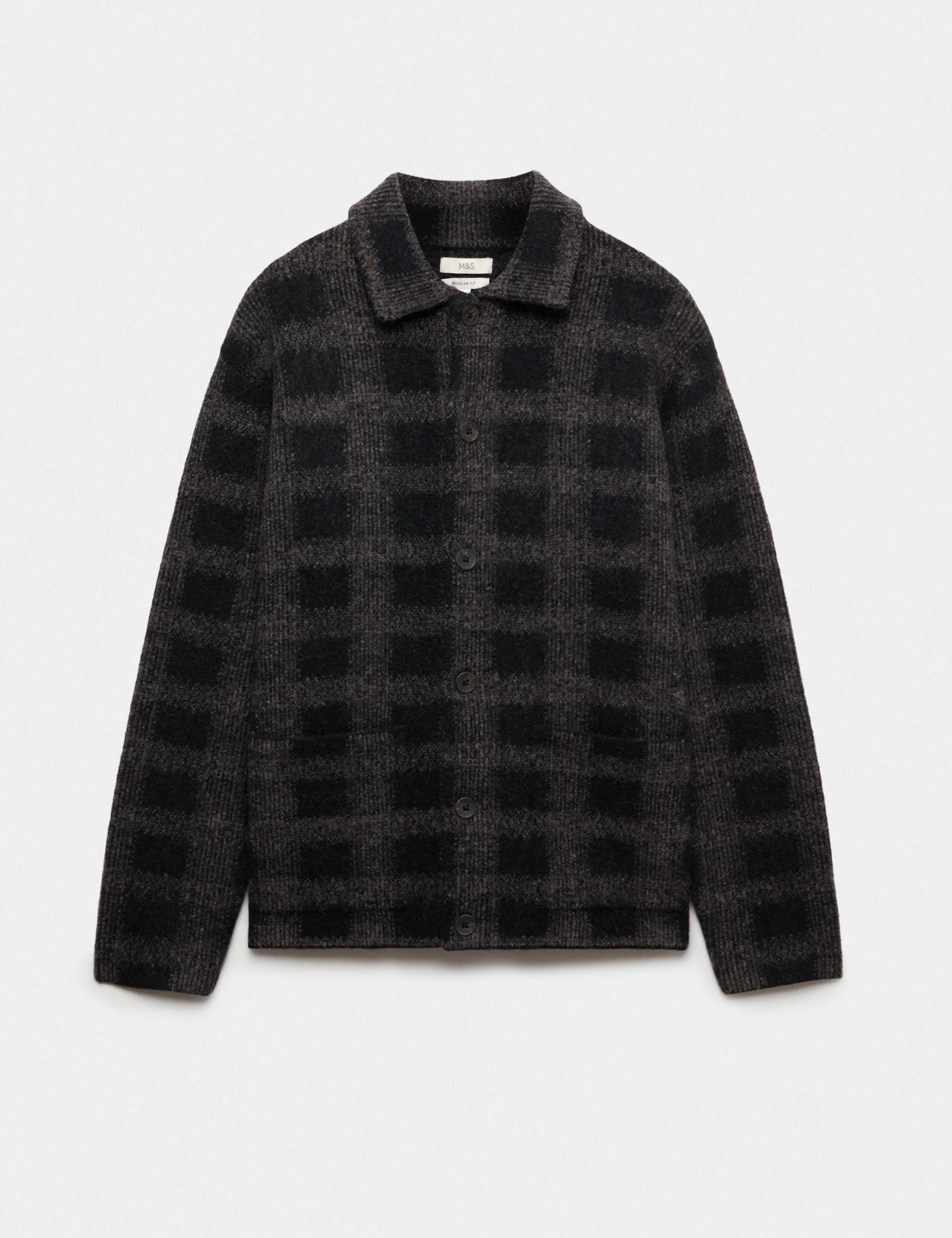 Checked Button Through Knitted Jacket 2 of 7
