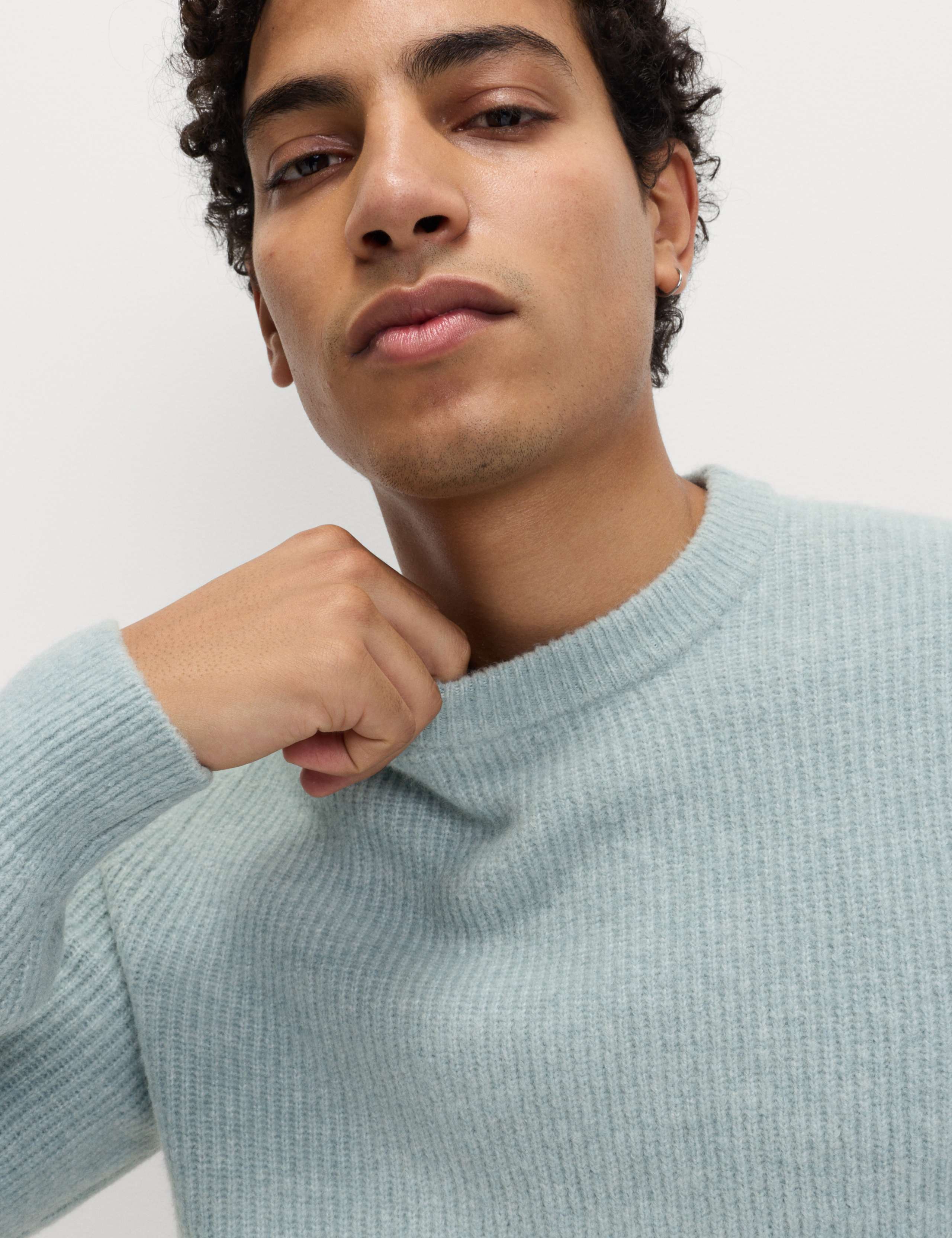 Supersoft Ribbed Crew Neck Jumper with Wool 5 of 6