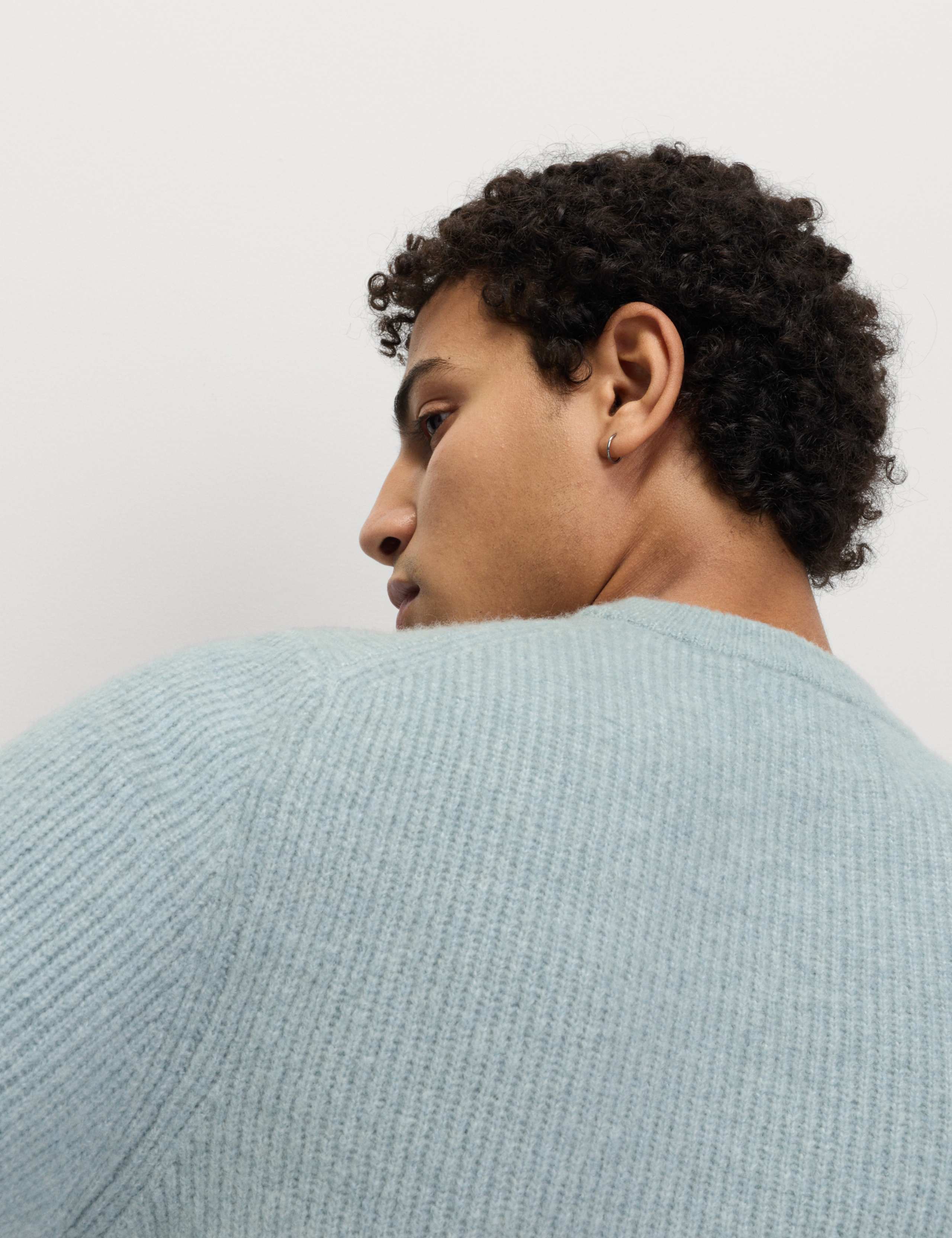 Supersoft Ribbed Crew Neck Jumper with Wool 6 of 6