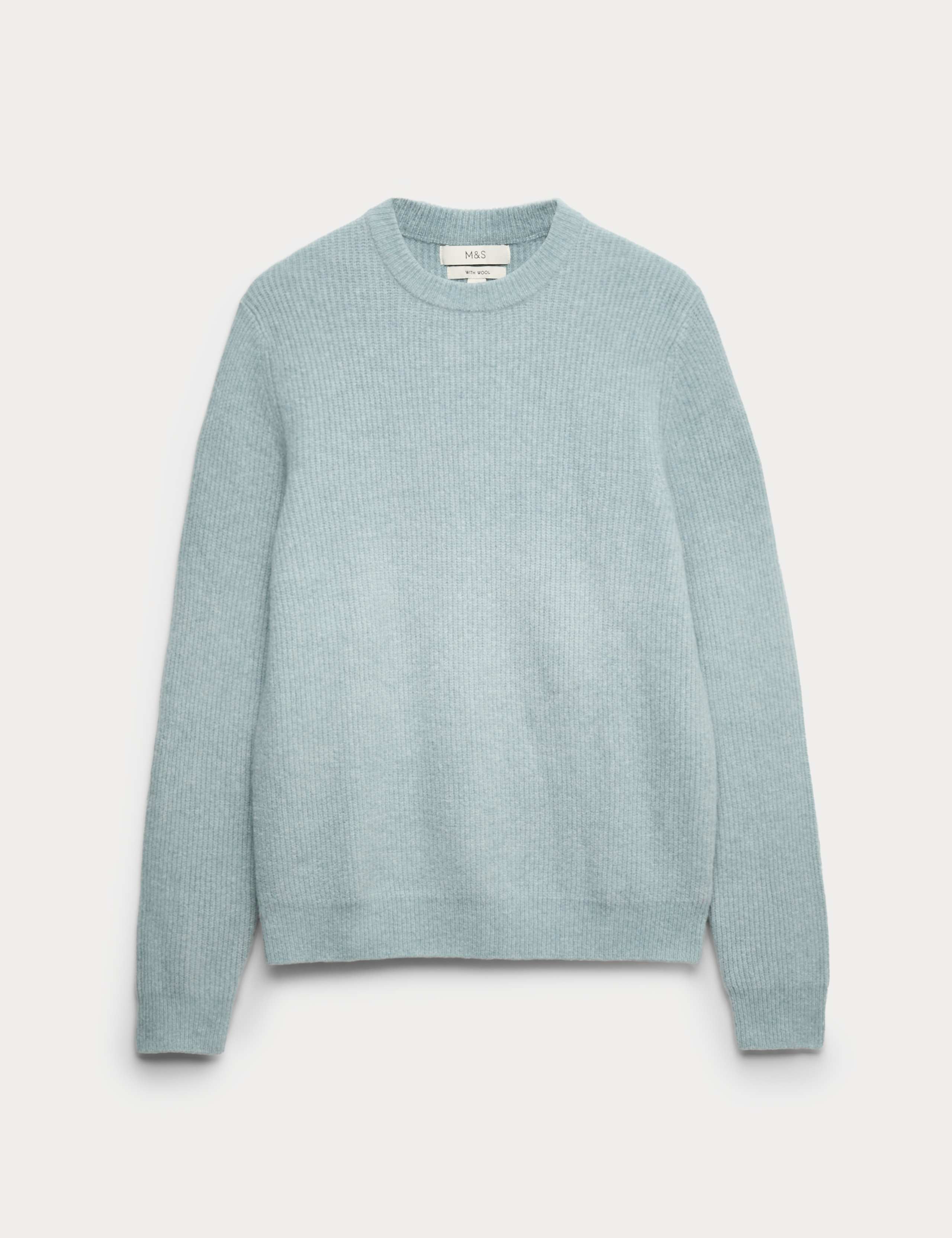 Supersoft Ribbed Crew Neck Jumper with Wool 2 of 6