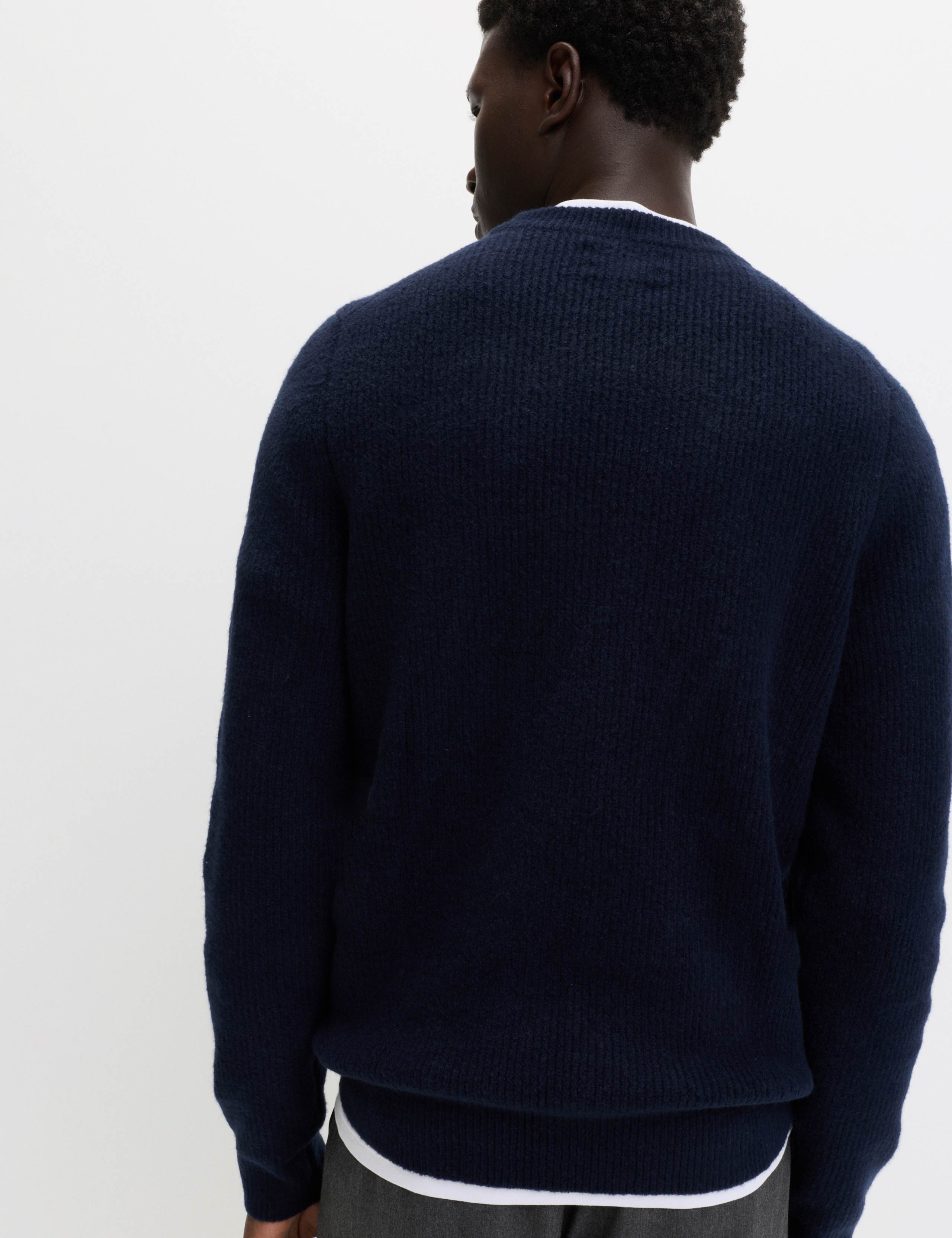 Supersoft Ribbed Crew Neck Jumper with Wool 6 of 6