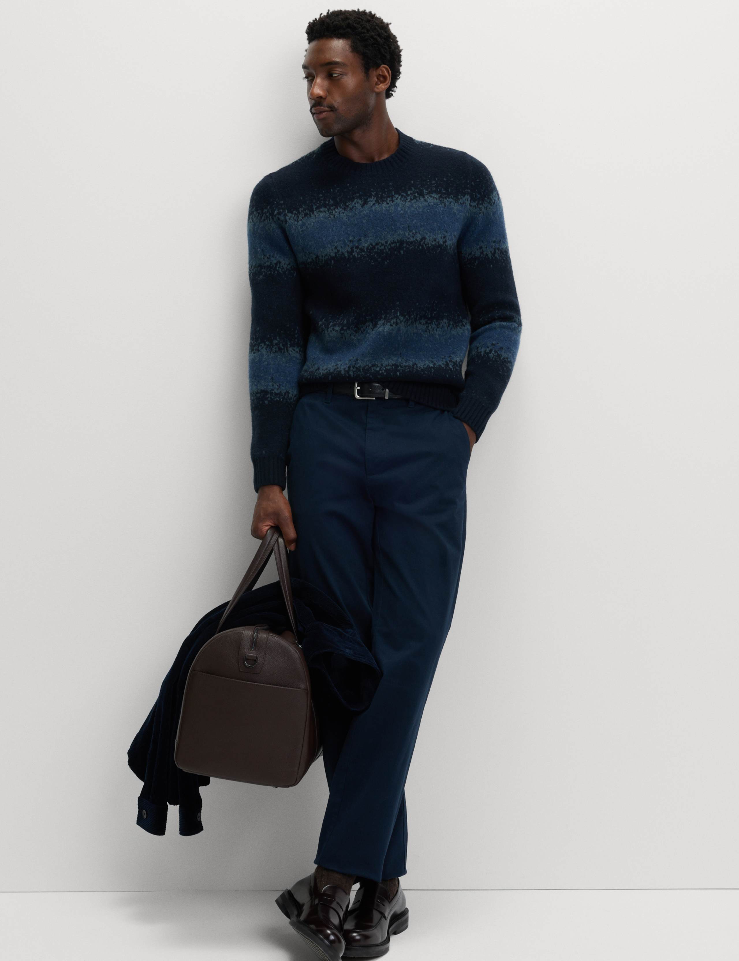 Supersoft Ombre Crew Neck Jumper with Wool 4 of 5
