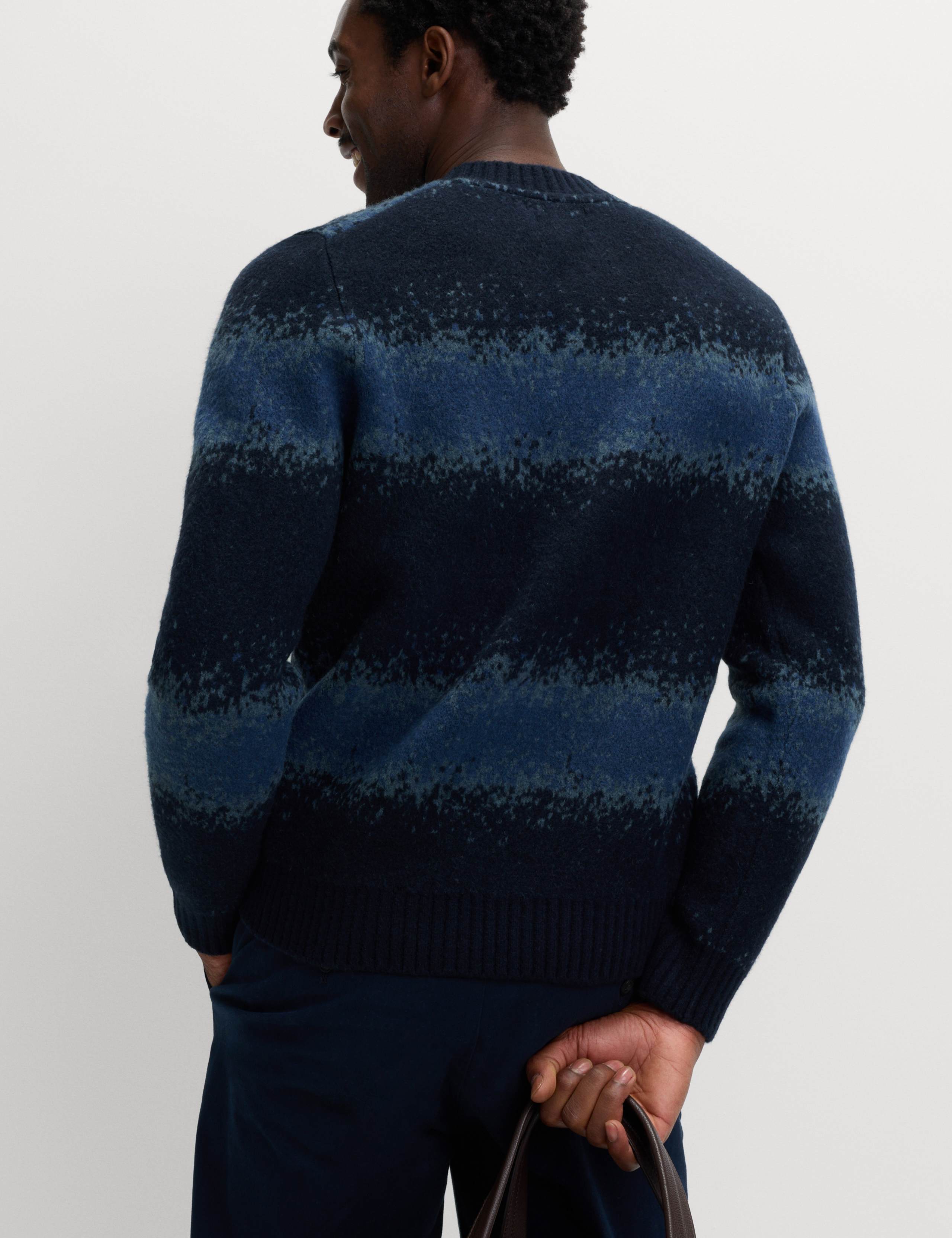 Supersoft Ombre Crew Neck Jumper with Wool 5 of 5
