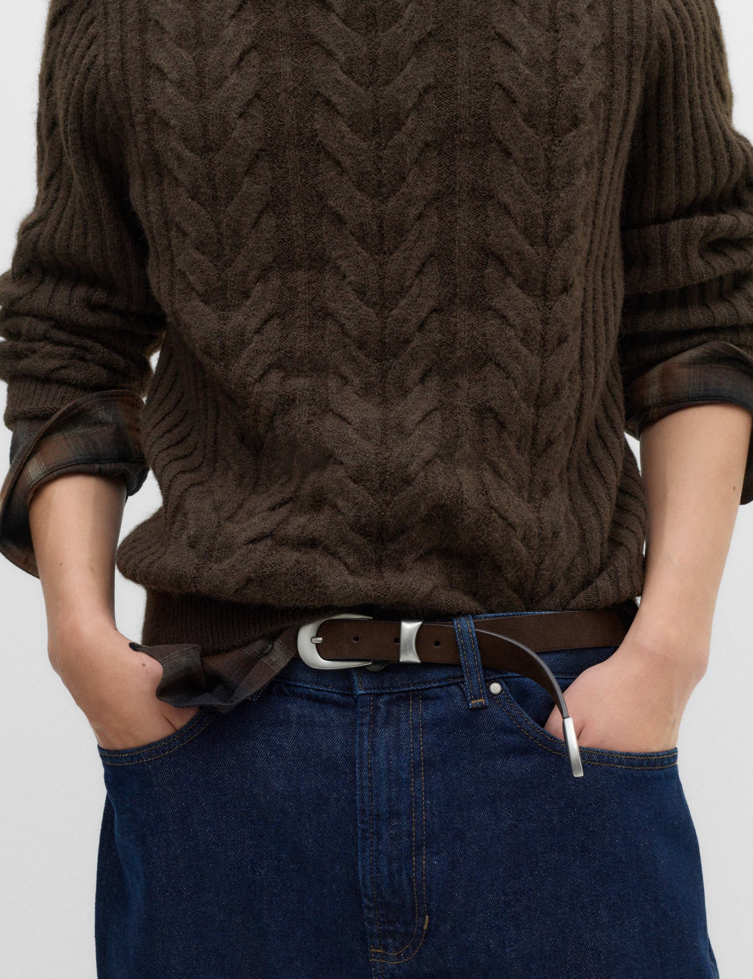 Cable Knit Crew Neck Jumper 4 of 8