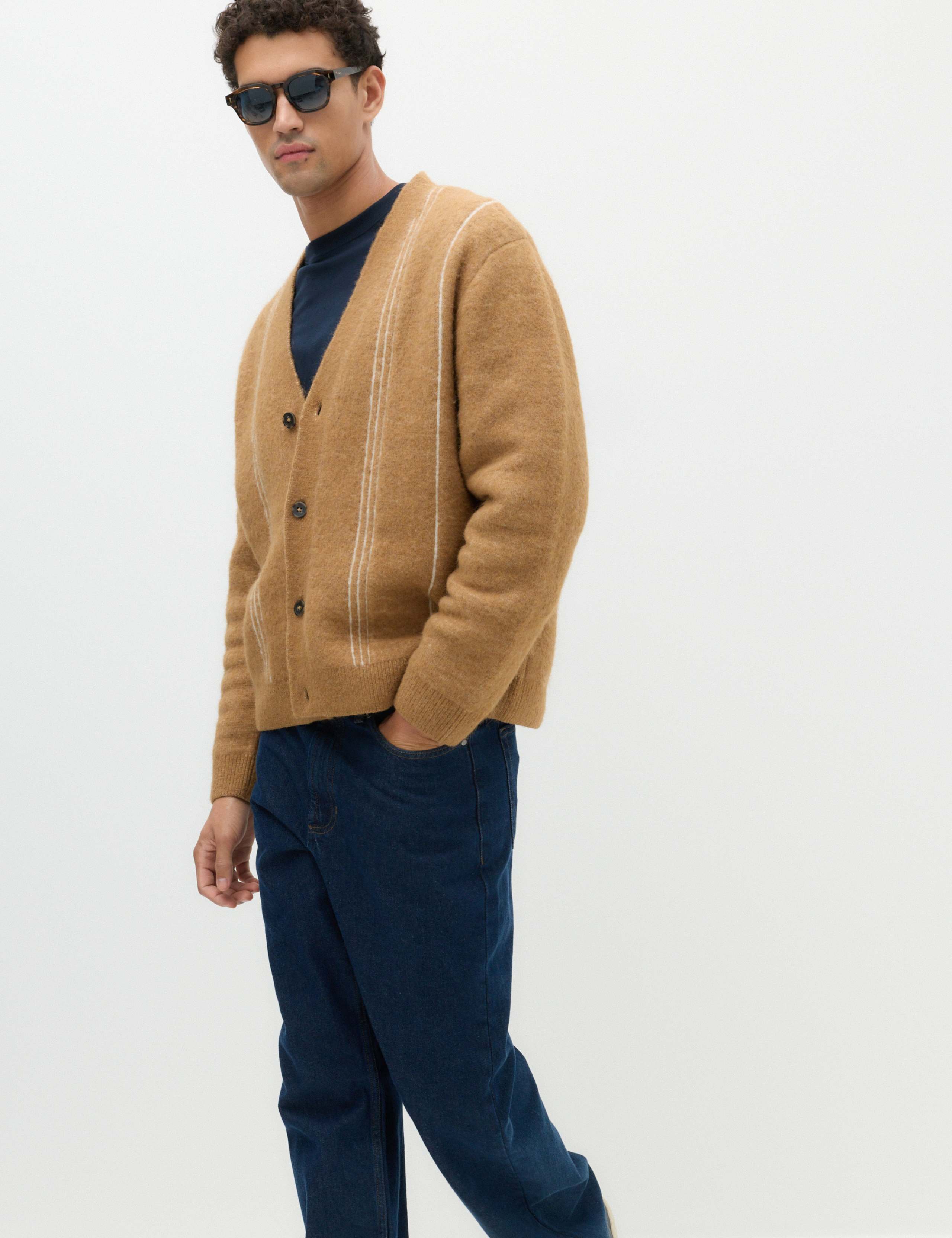 Lofty Relaxed Fit Striped Cardigan 4 of 4