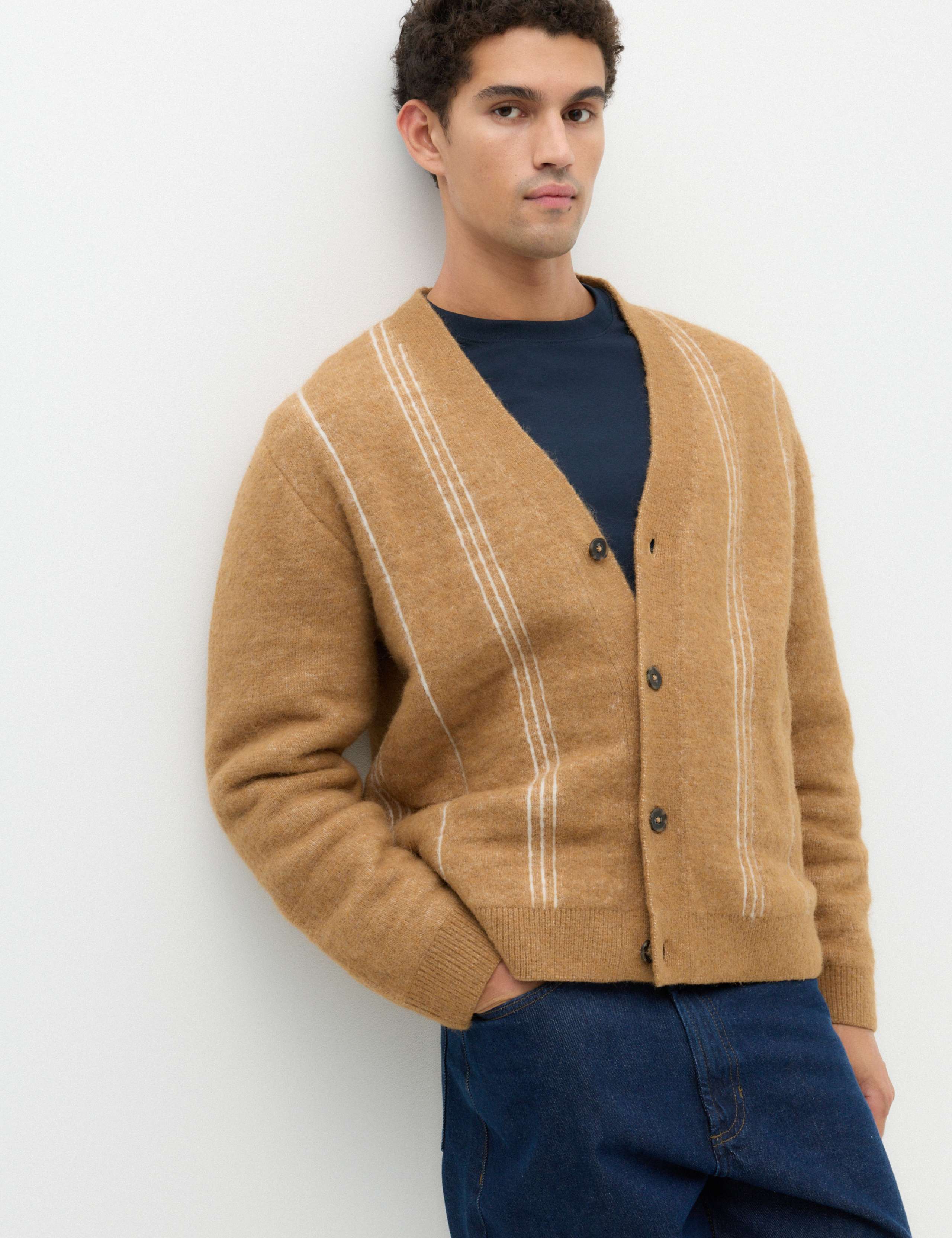 Lofty Relaxed Fit Striped Cardigan 6 of 6