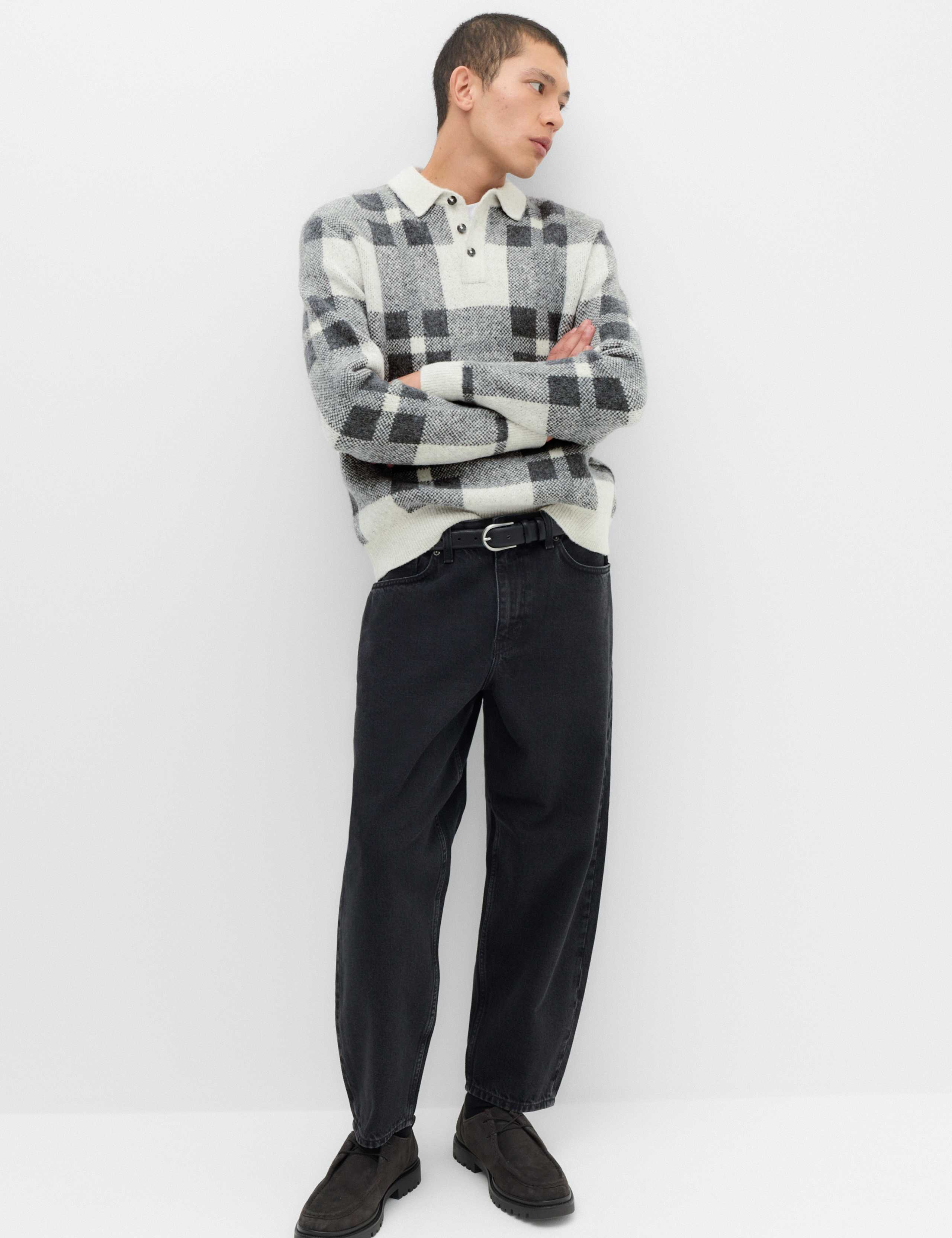 Regular Fit Check Jumper with Wool 6 of 6