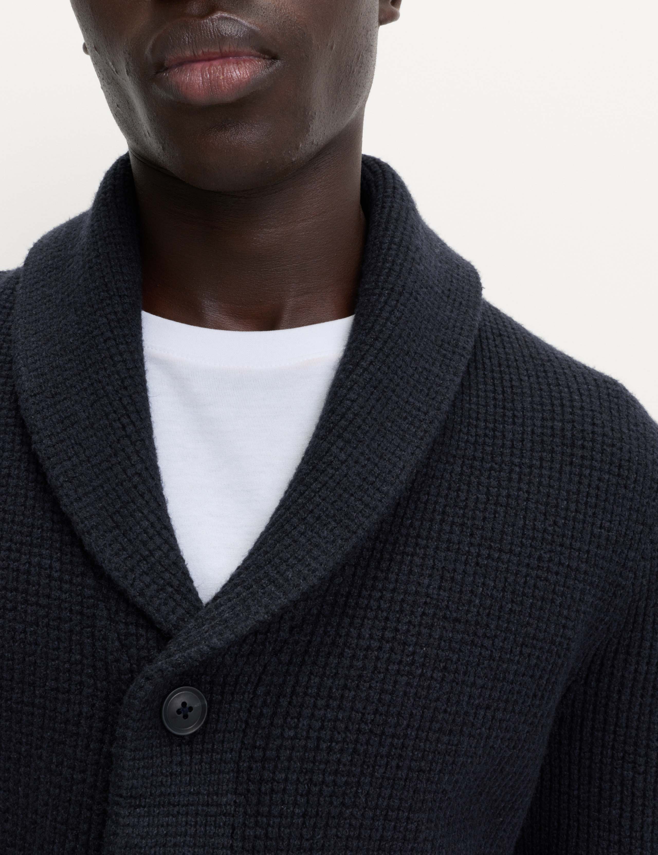 Air Yarn Textured Shawl Collar Cardigan 5 of 6
