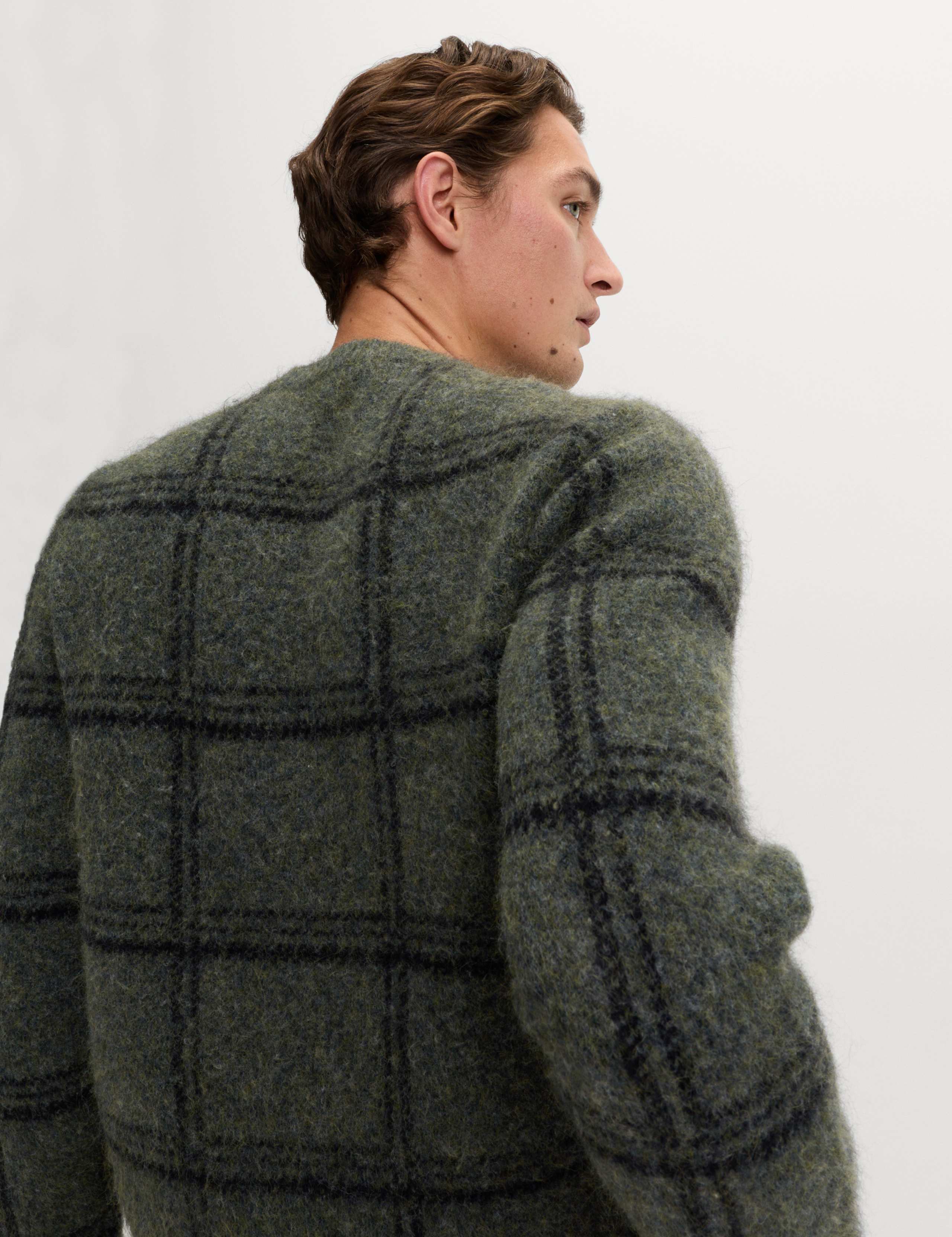 Check Hazy Knit Crew Neck Jumper 4 of 5