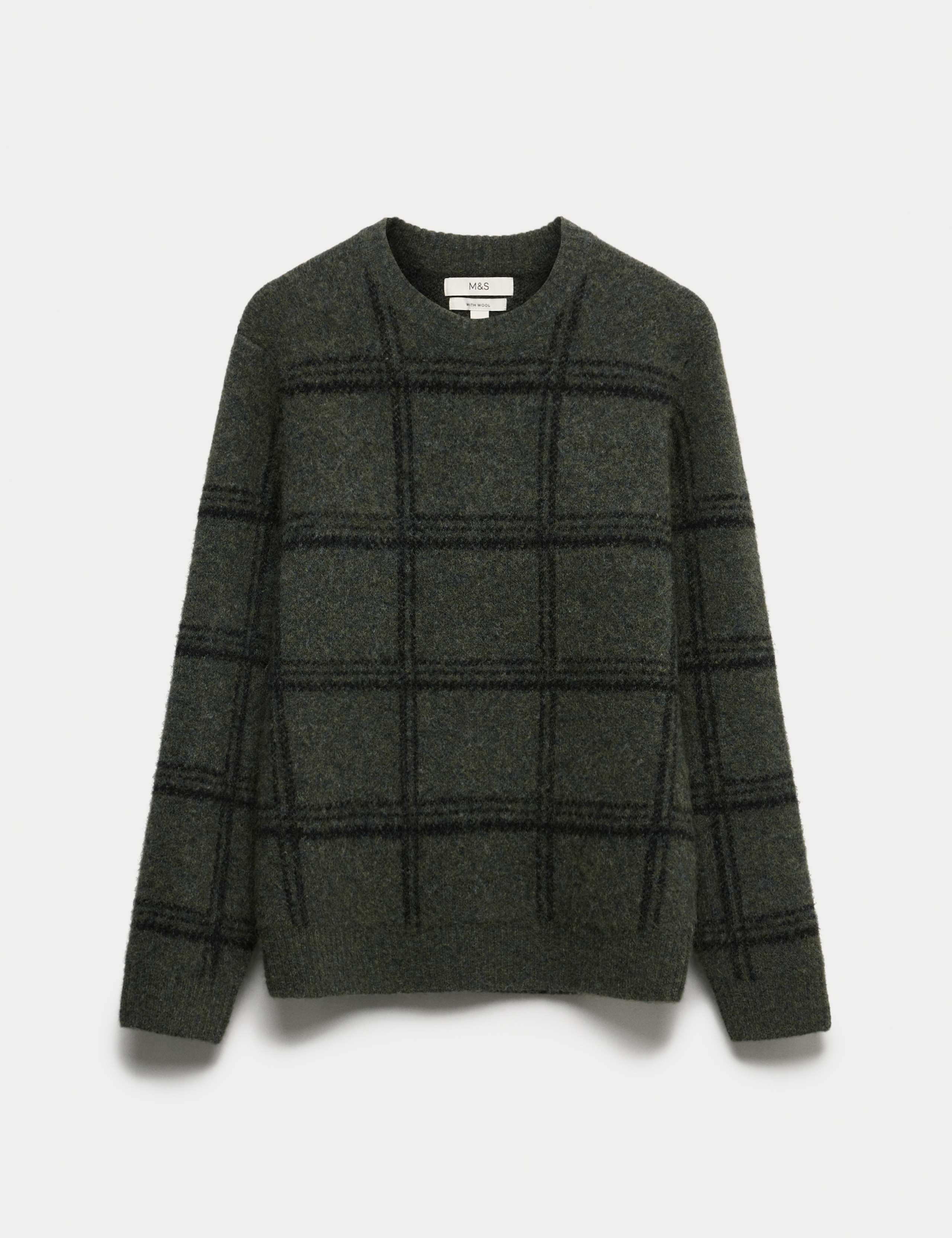 Check Hazy Knit Crew Neck Jumper 2 of 5