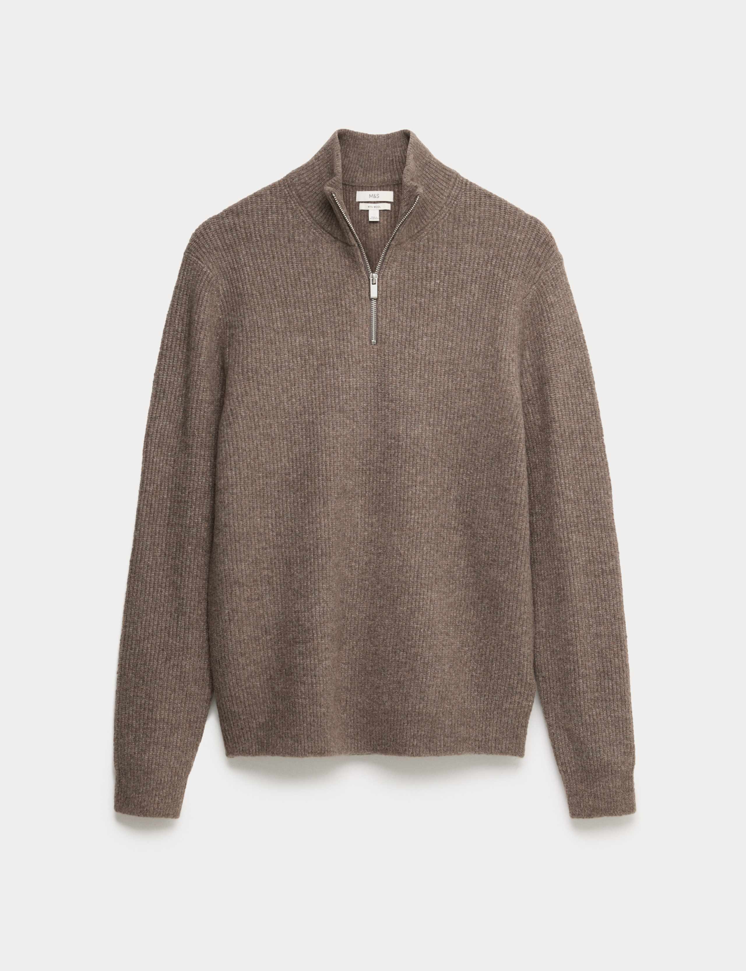 Supersoft Ribbed Half zip Jumper with Wool 2 of 6