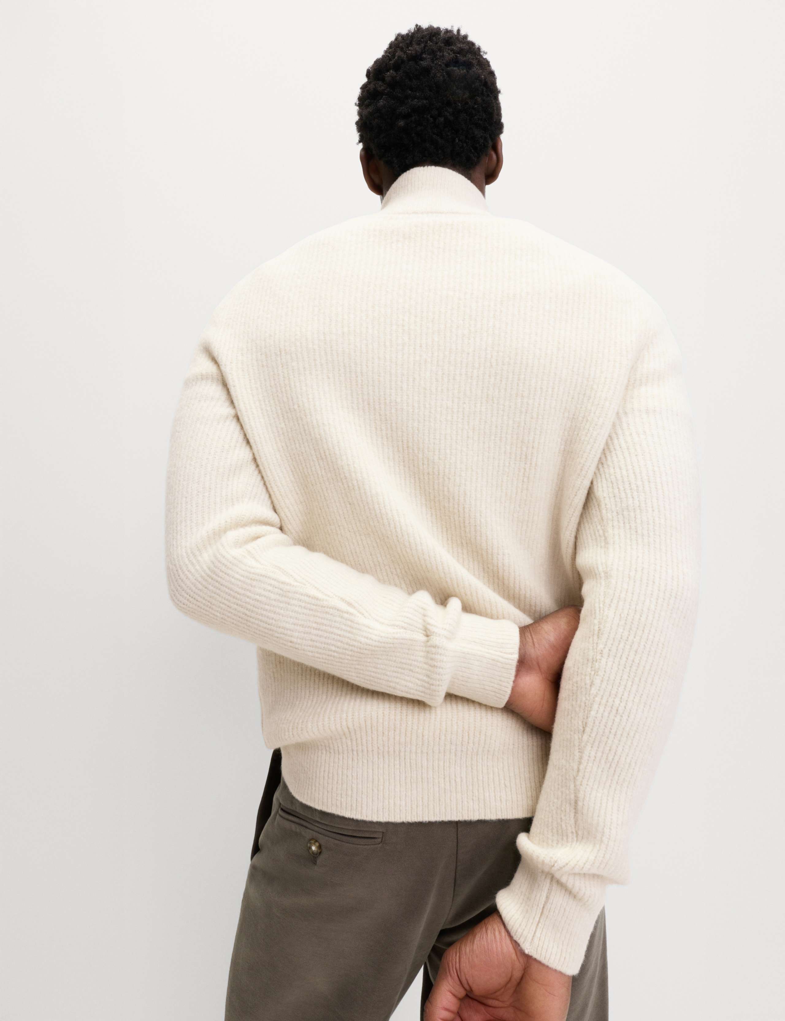Supersoft Ribbed Half zip Jumper with Wool 4 of 5