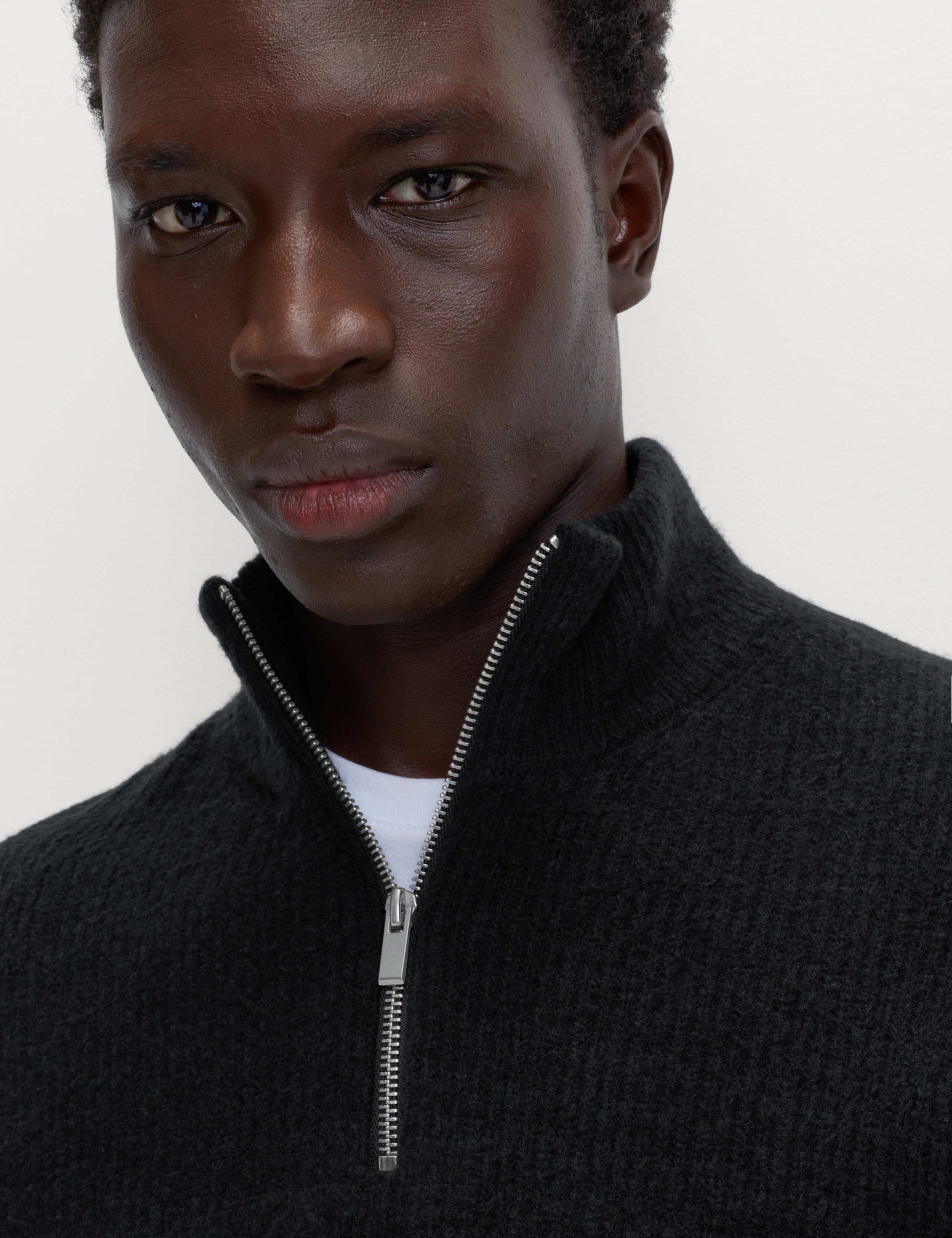 Supersoft Ribbed Half zip Jumper with Wool 3 of 6