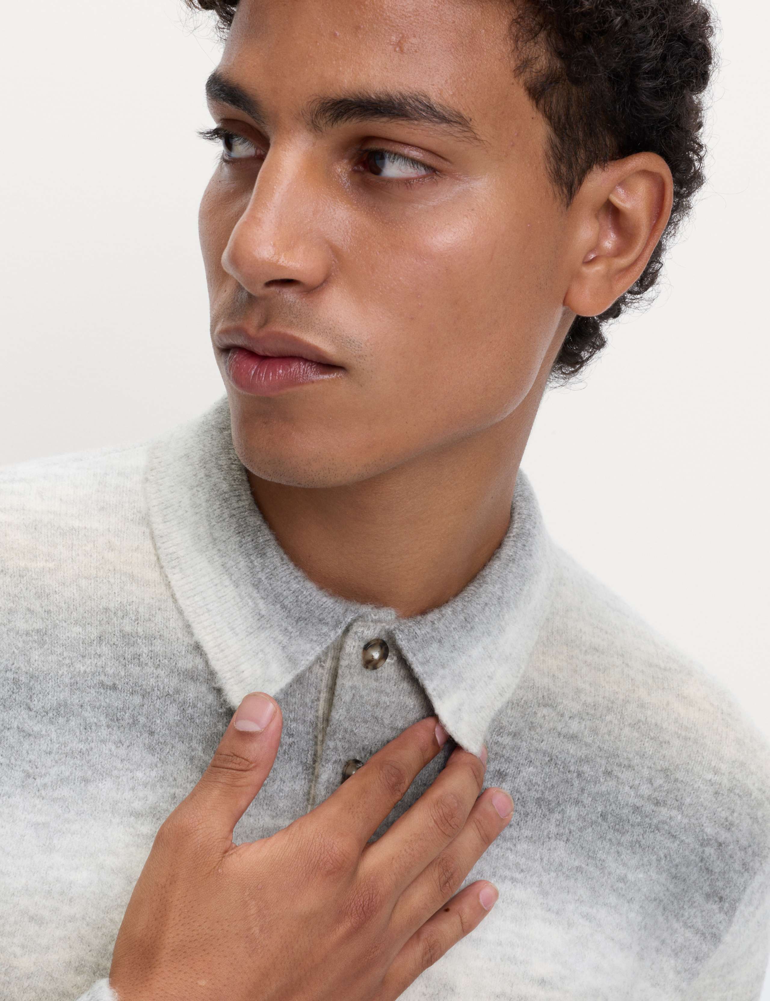 Supersoft Striped Polo Jumper with Wool 4 of 5