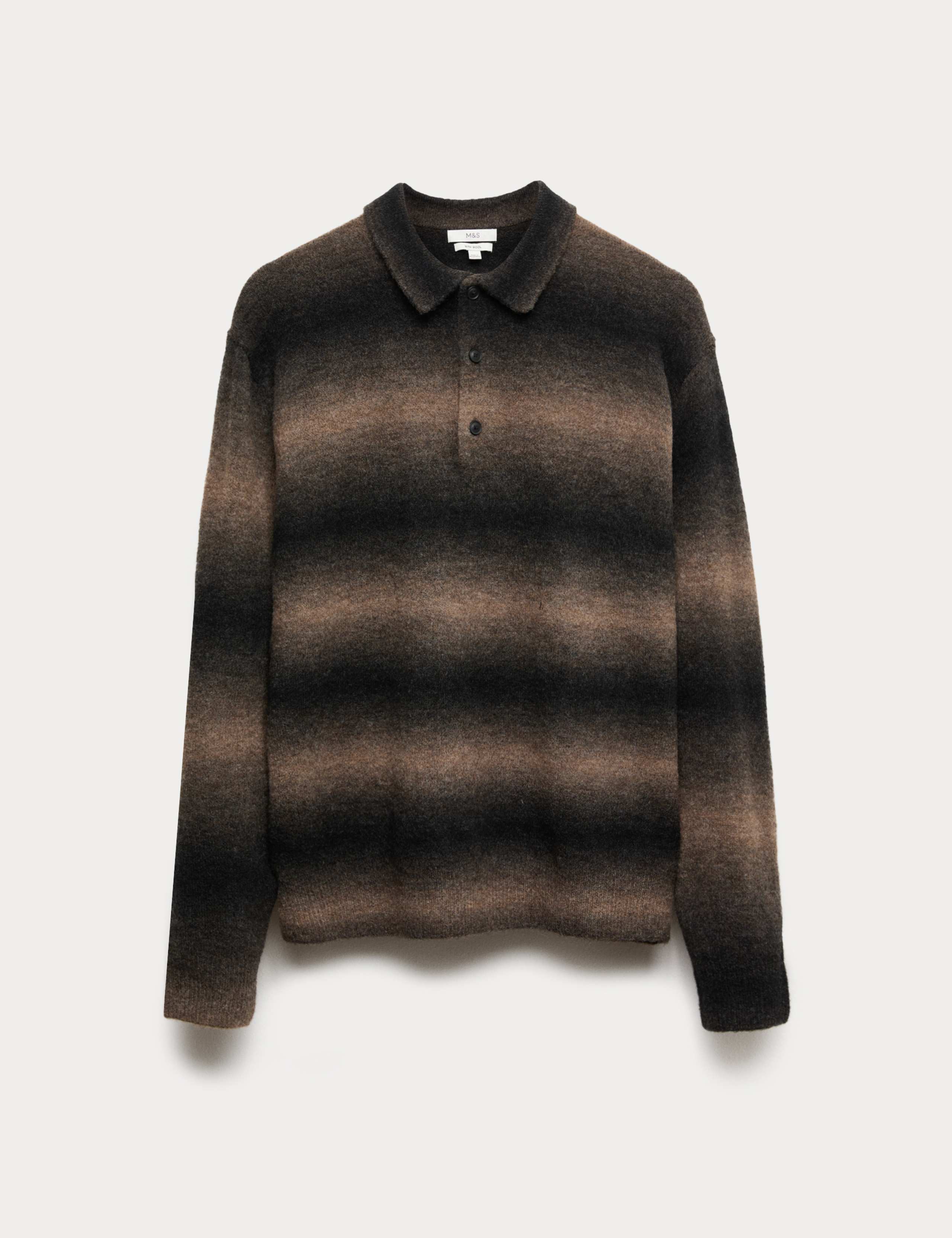 Supersoft Striped Polo Jumper with Wool 2 of 5