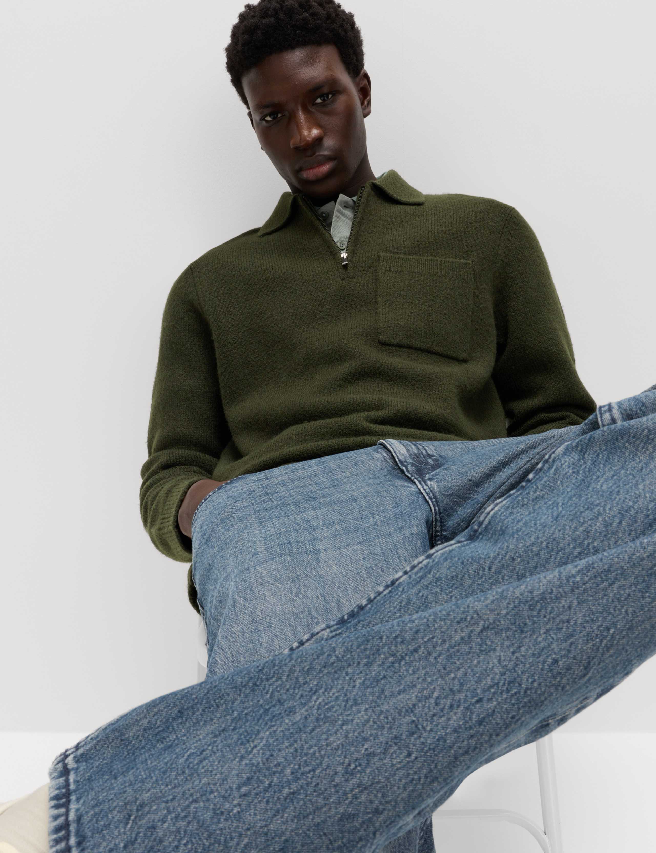 Half Zip Knitted Polo Jumper 3 of 6