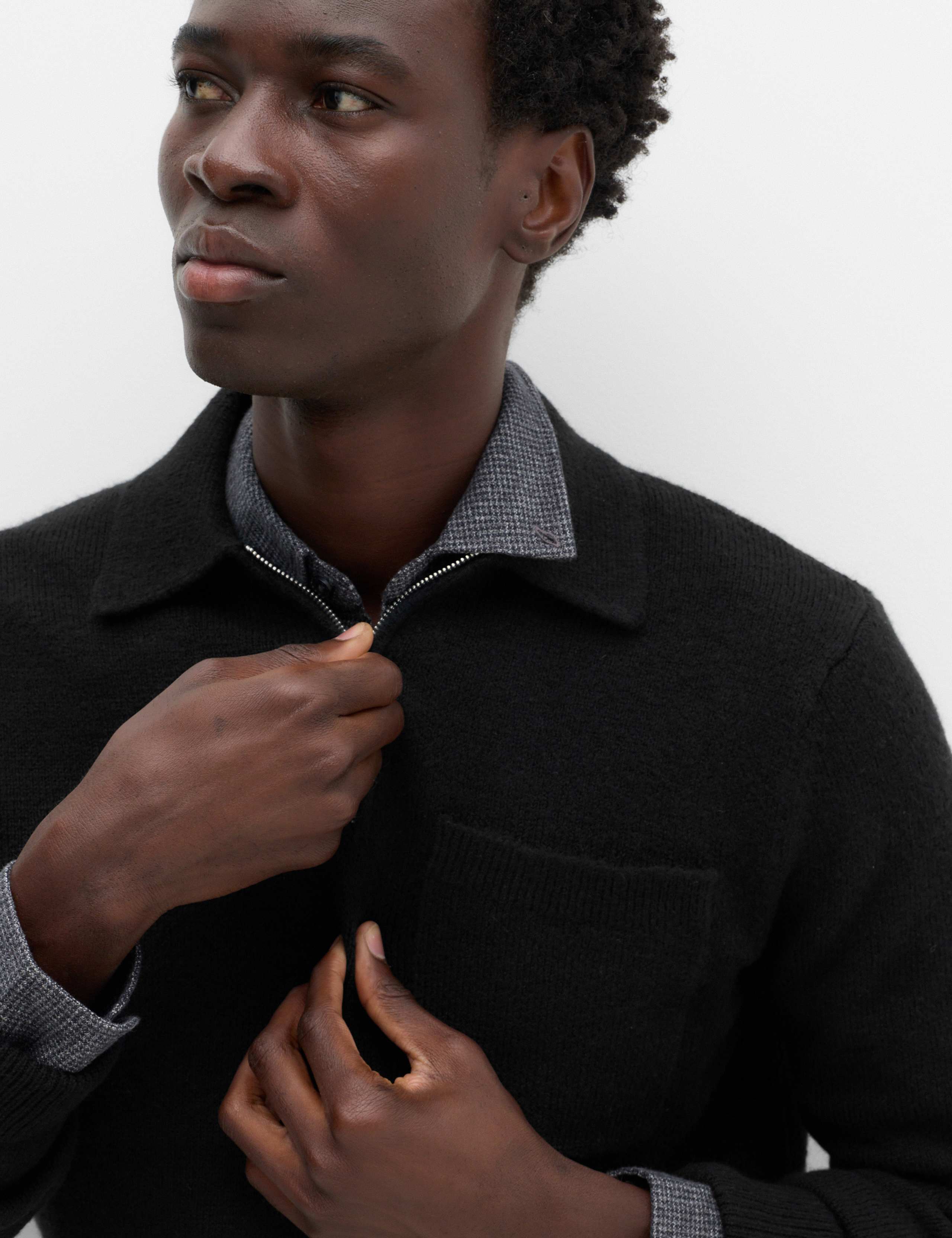 Supersoft Quarter Zip Knitted Polo Shirt 3 of 5