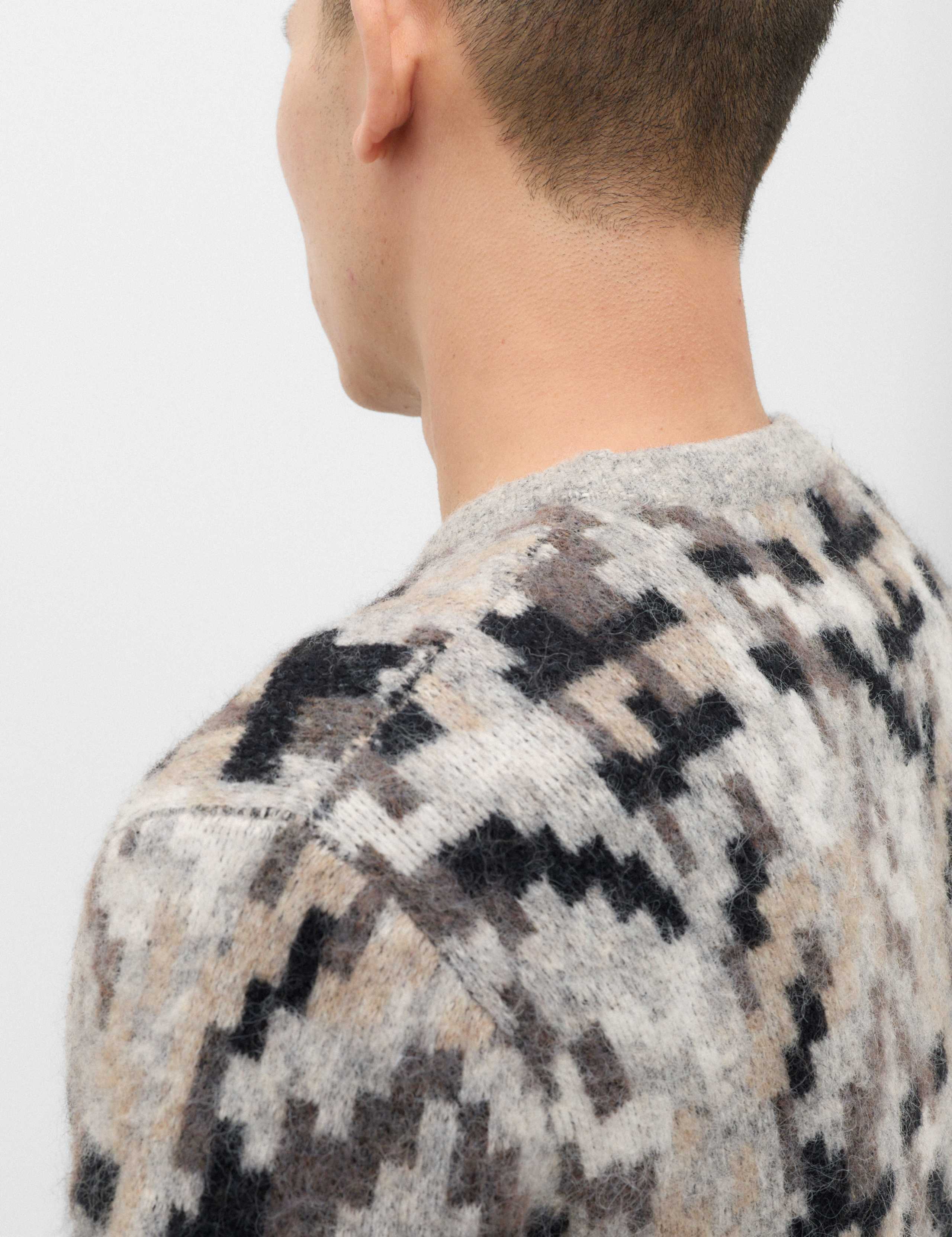Regular Fit Checked Crew Neck Jumper 3 of 5