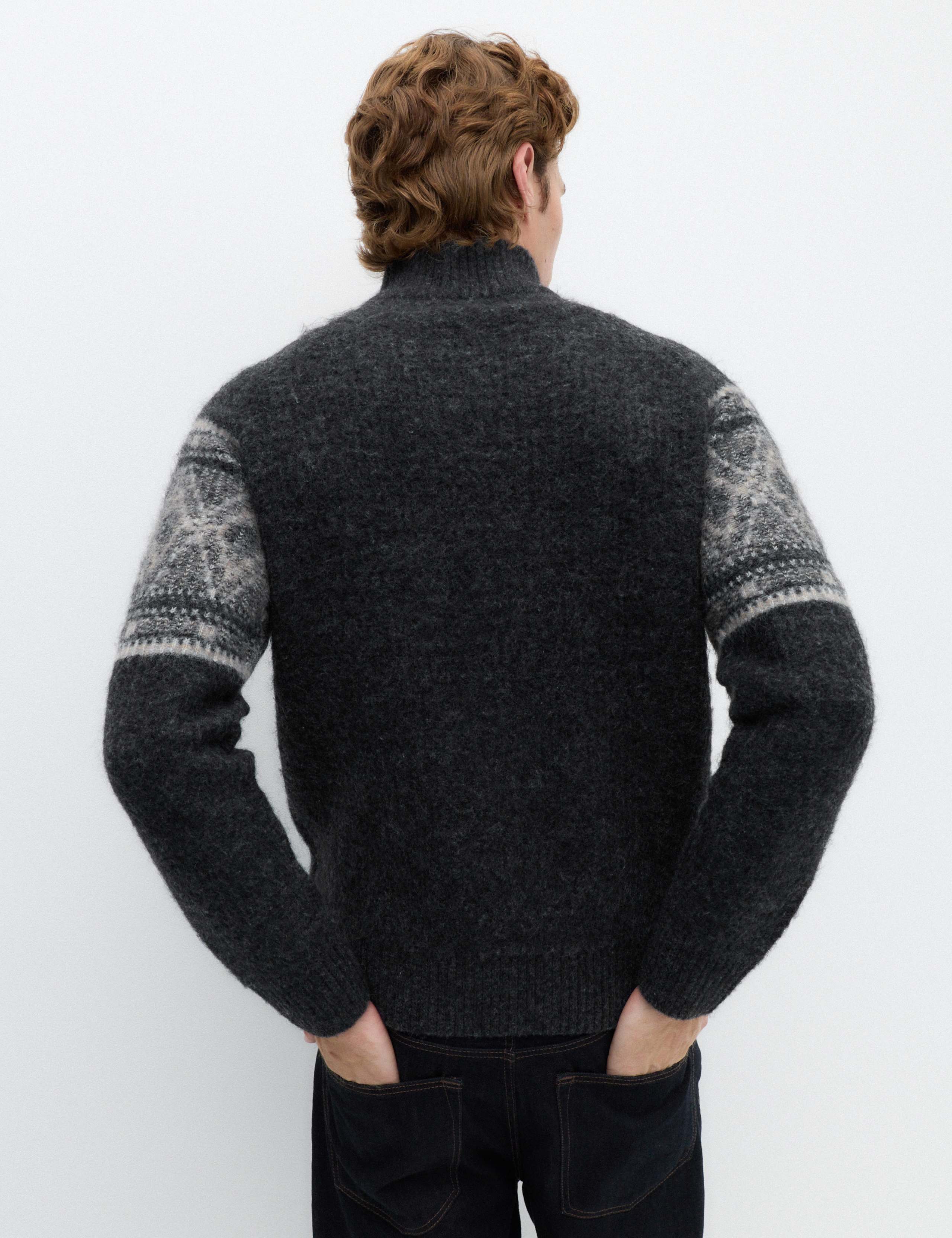 Fair Isle Half Zip Jumper with Wool 5 of 7
