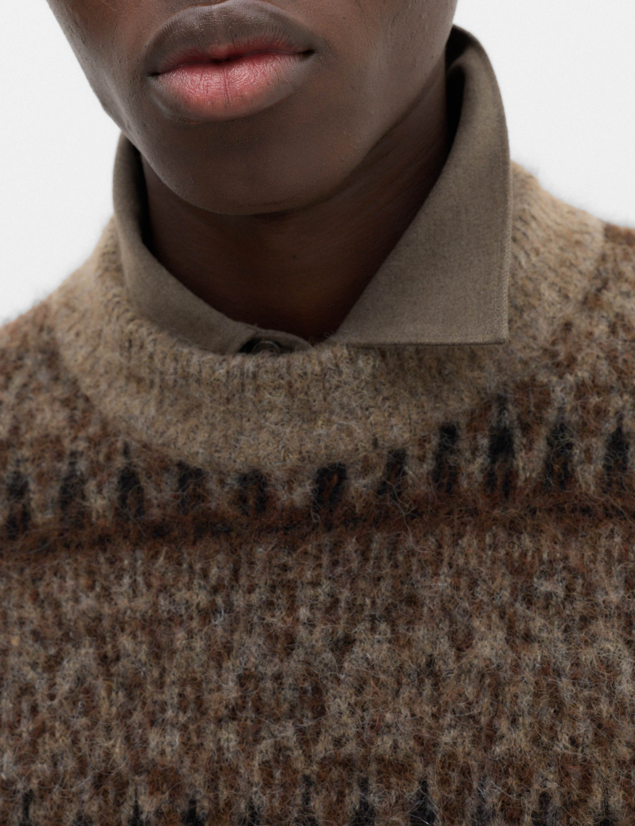 With Wool Fair Isle Crew Neck Jumper 3 of 7