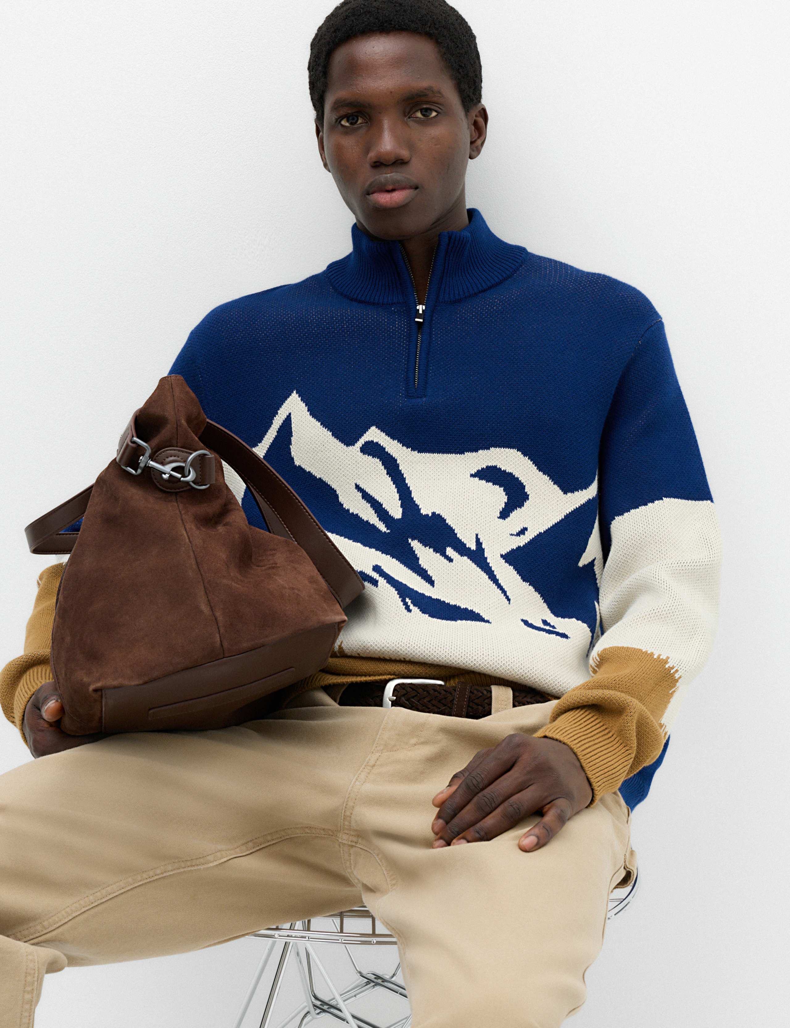 Cotton Rich Mountain Half Zip Jumper 6 of 6