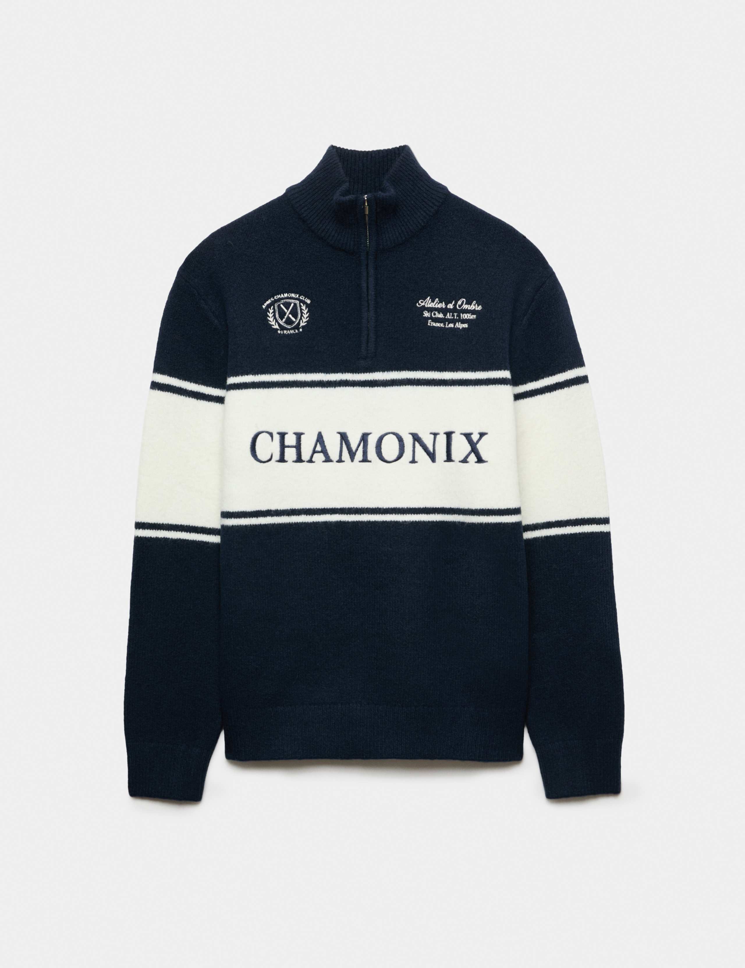 Colour Block Half Zip Jumper with Wool 2 of 6