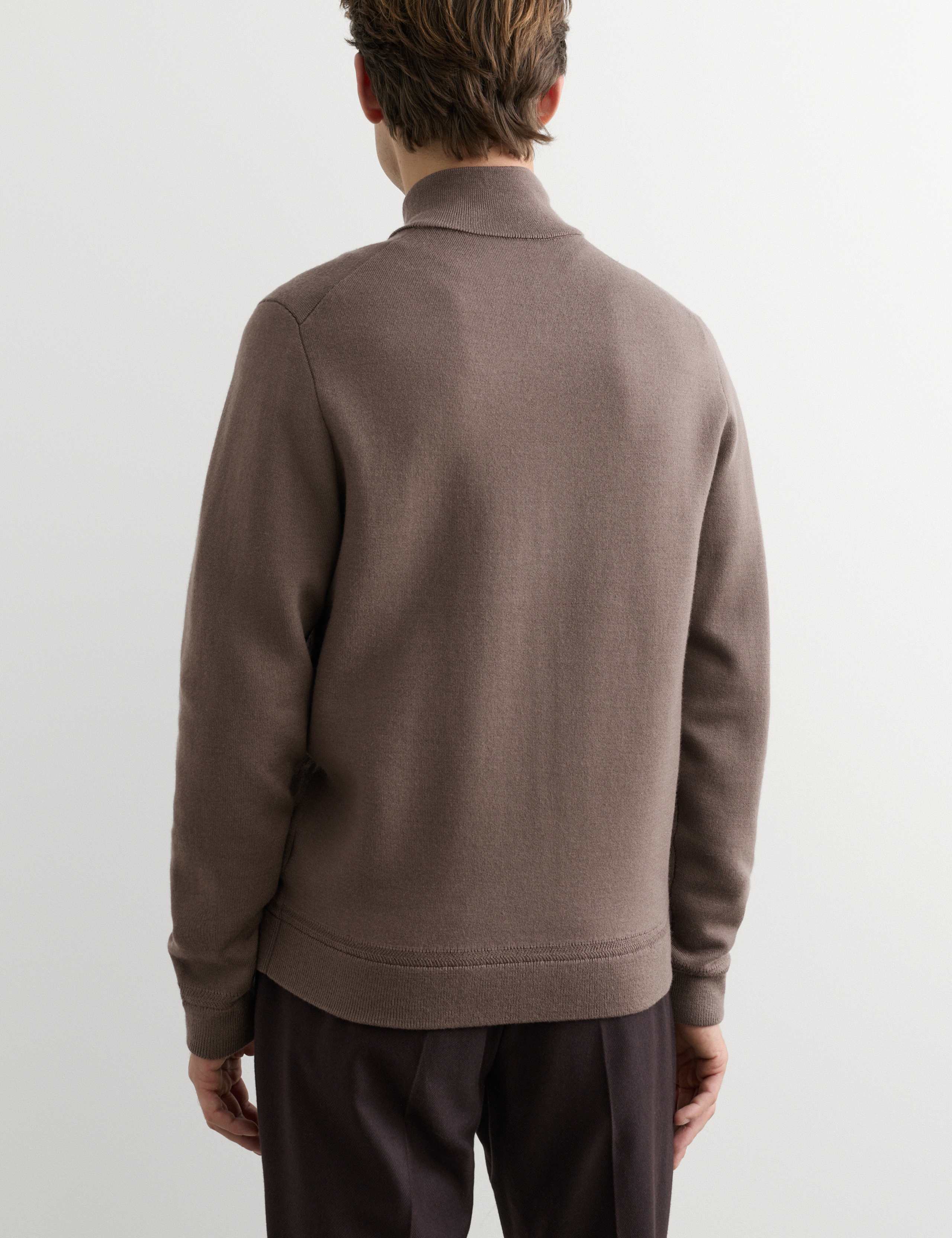 Merino Wool Rich Funnel Neck Zip Up Cardigan 6 of 7