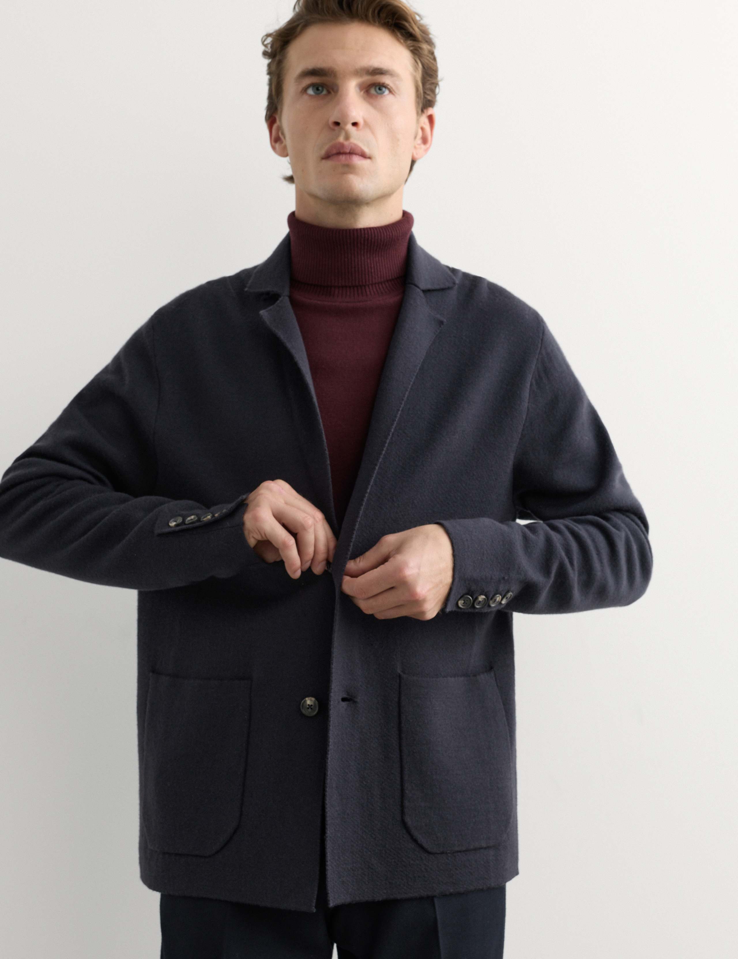 Pure Merino Wool Knitted Blazer 7 of 7