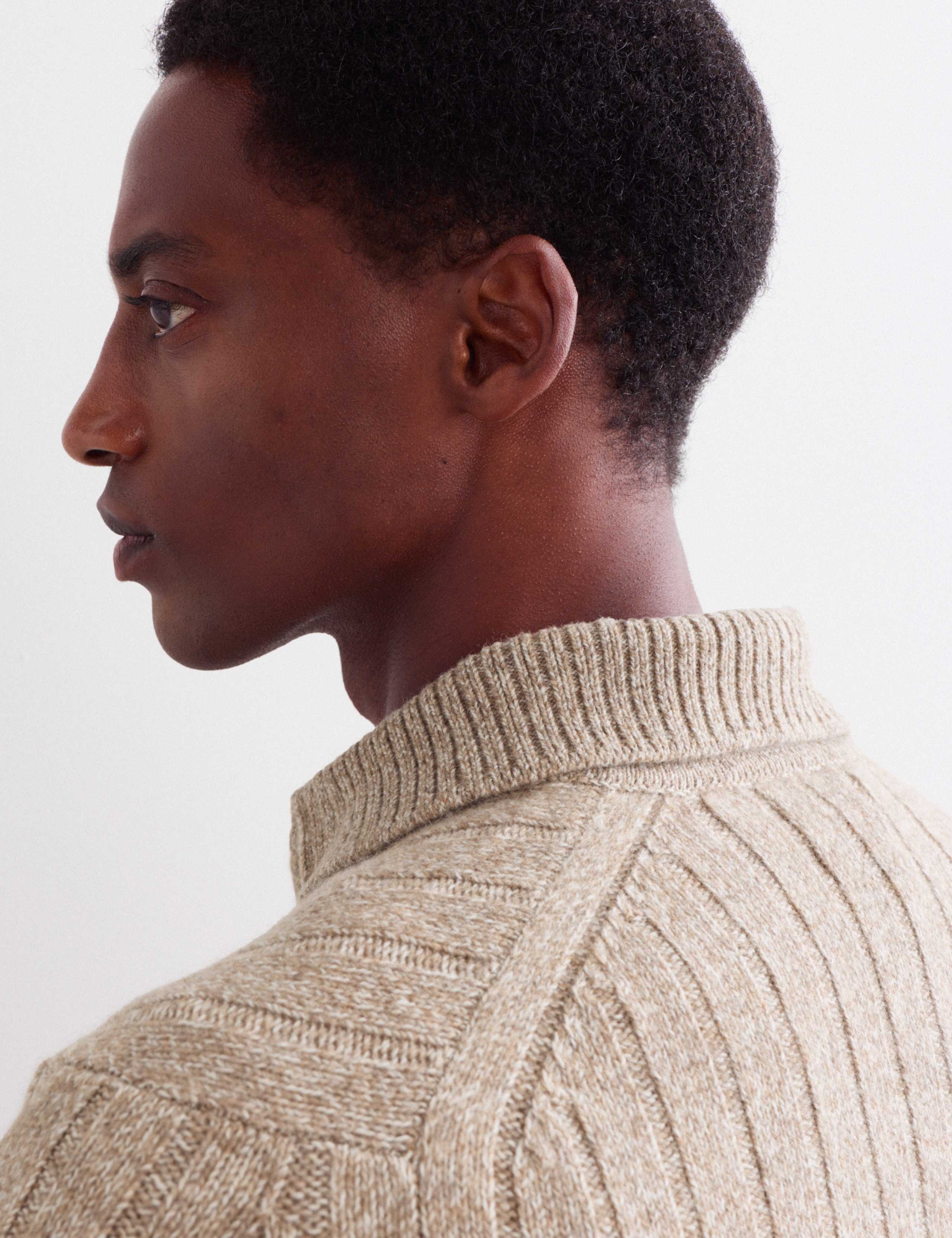 Cashmere Rich Textured Polo Shirt 3 of 6