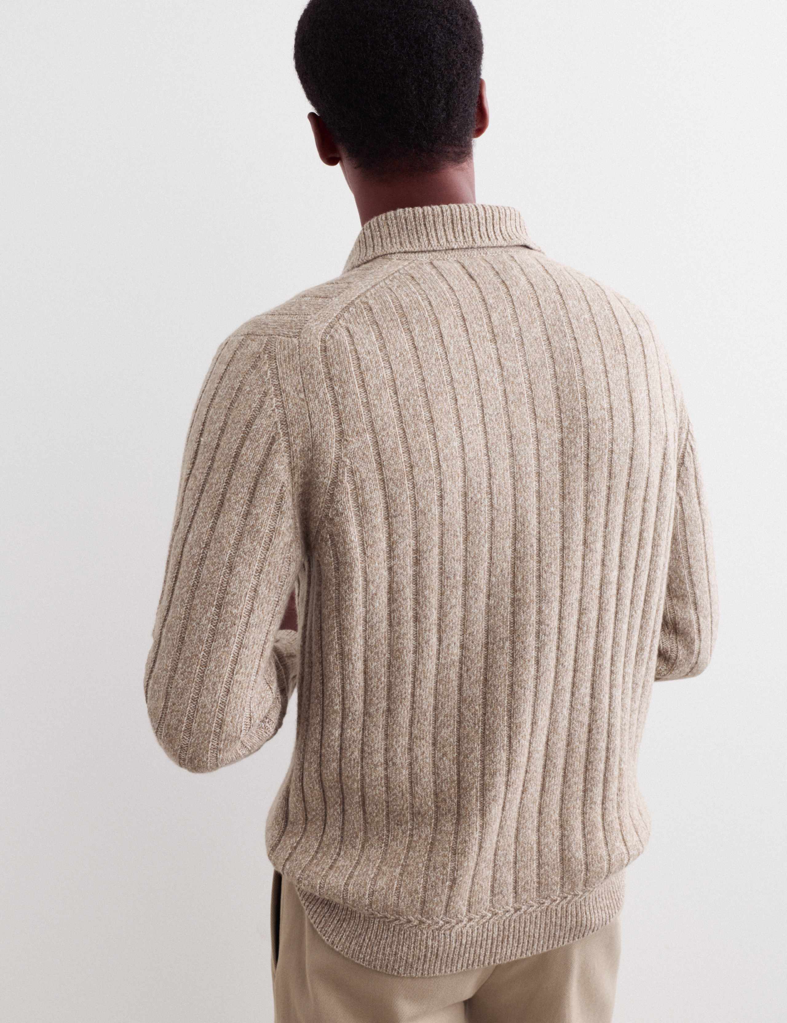 Cashmere Rich Textured Polo Shirt 5 of 6