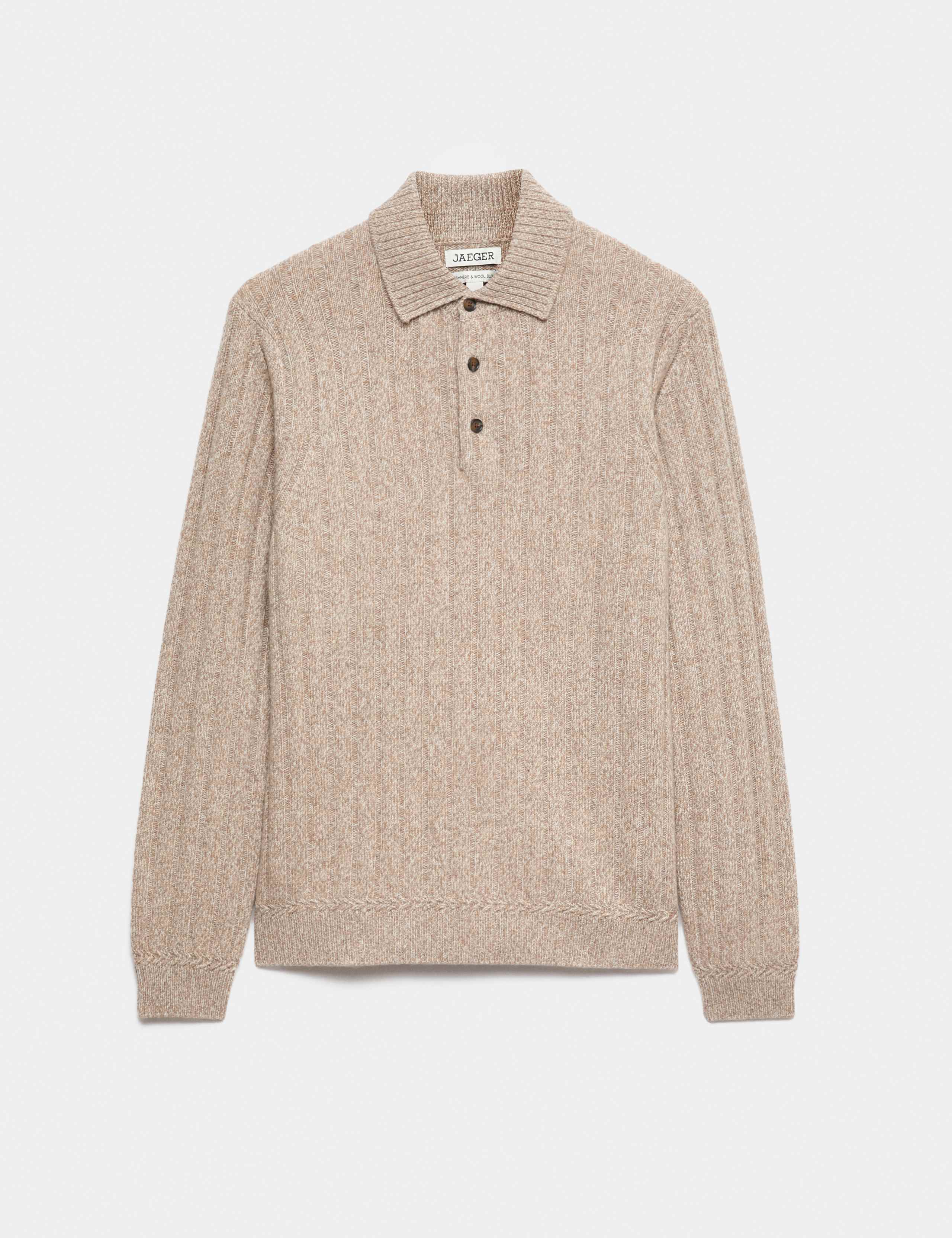 Cashmere Rich Textured Polo Shirt 2 of 6