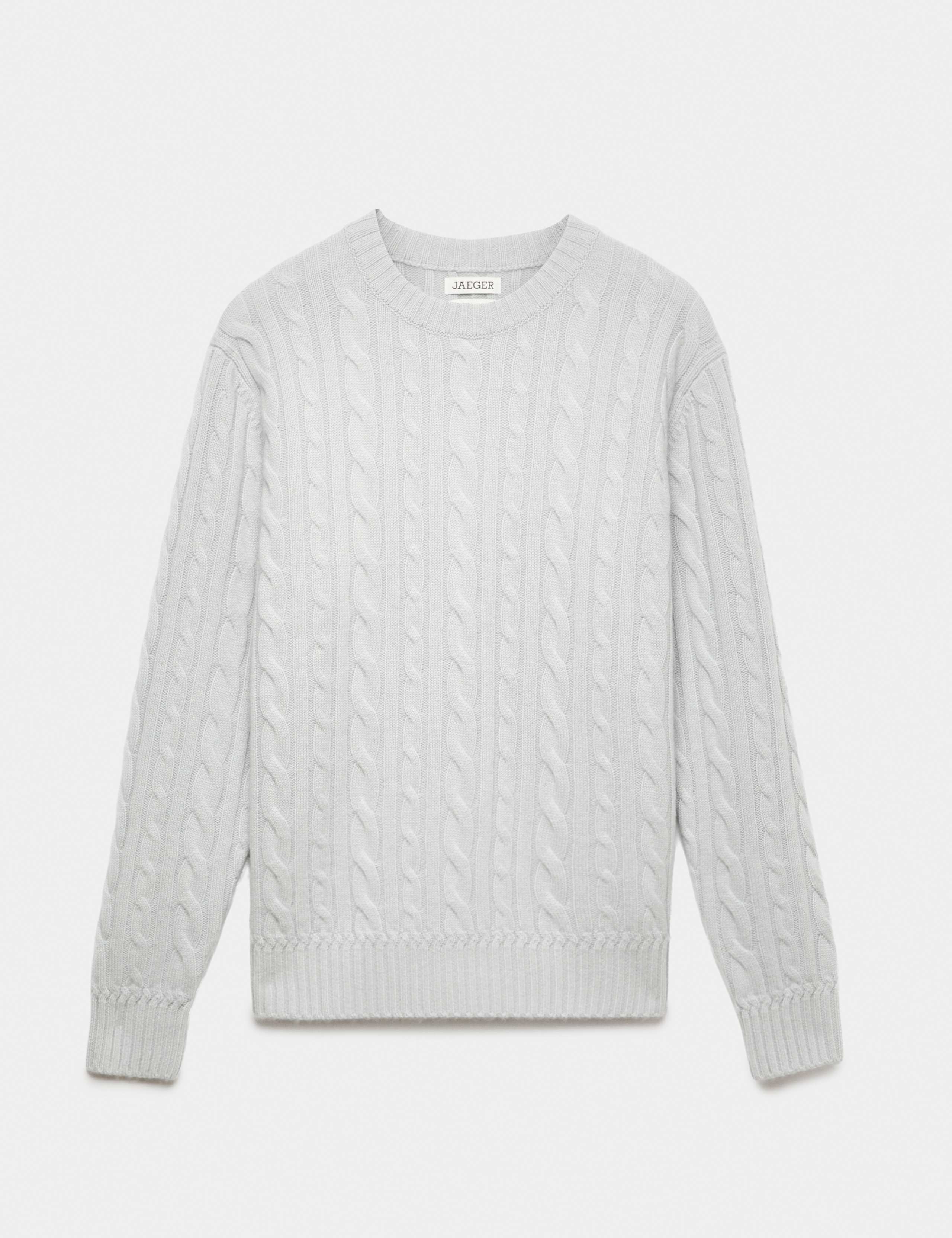 Cashmere Rich Cable Knit Crew Neck Jumper 2 of 7