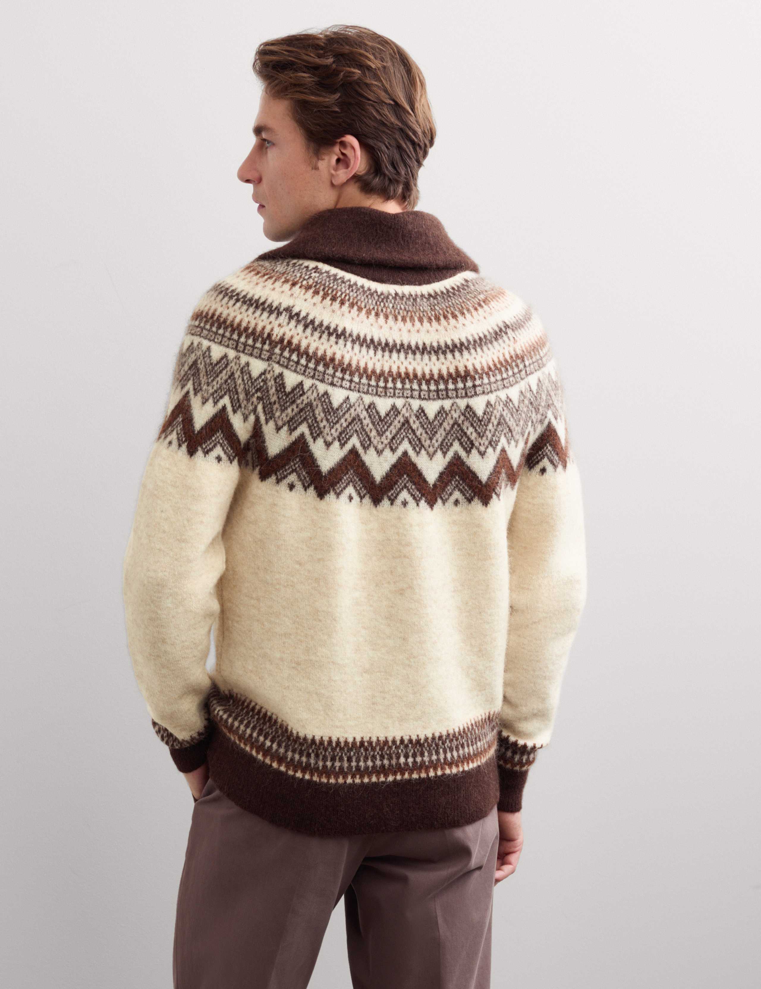 Alpaca Blend Fair Isle Half Zip Jumper 5 of 7