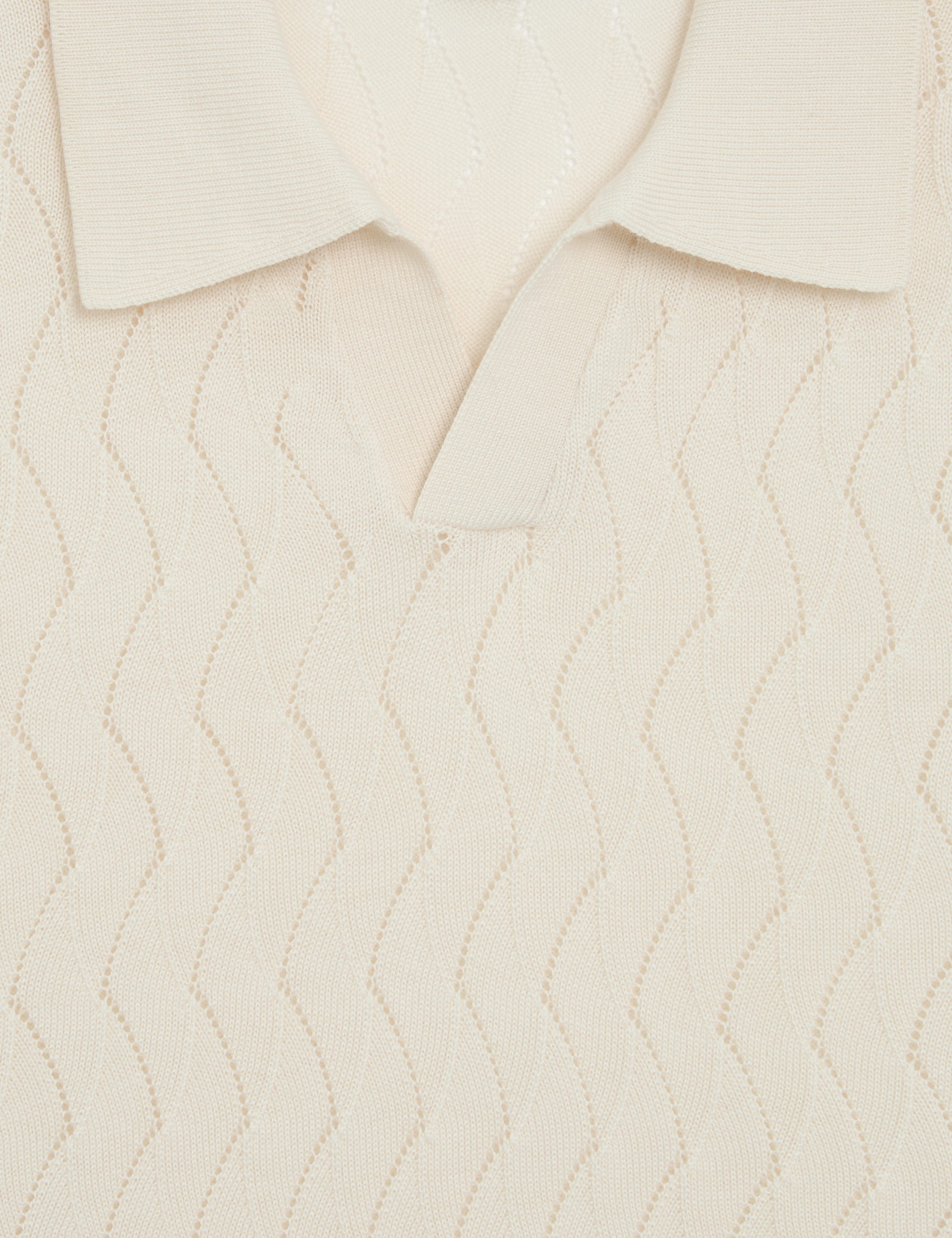 Merino Wool Rich Knitted Polo Shirt with Silk 8 of 8