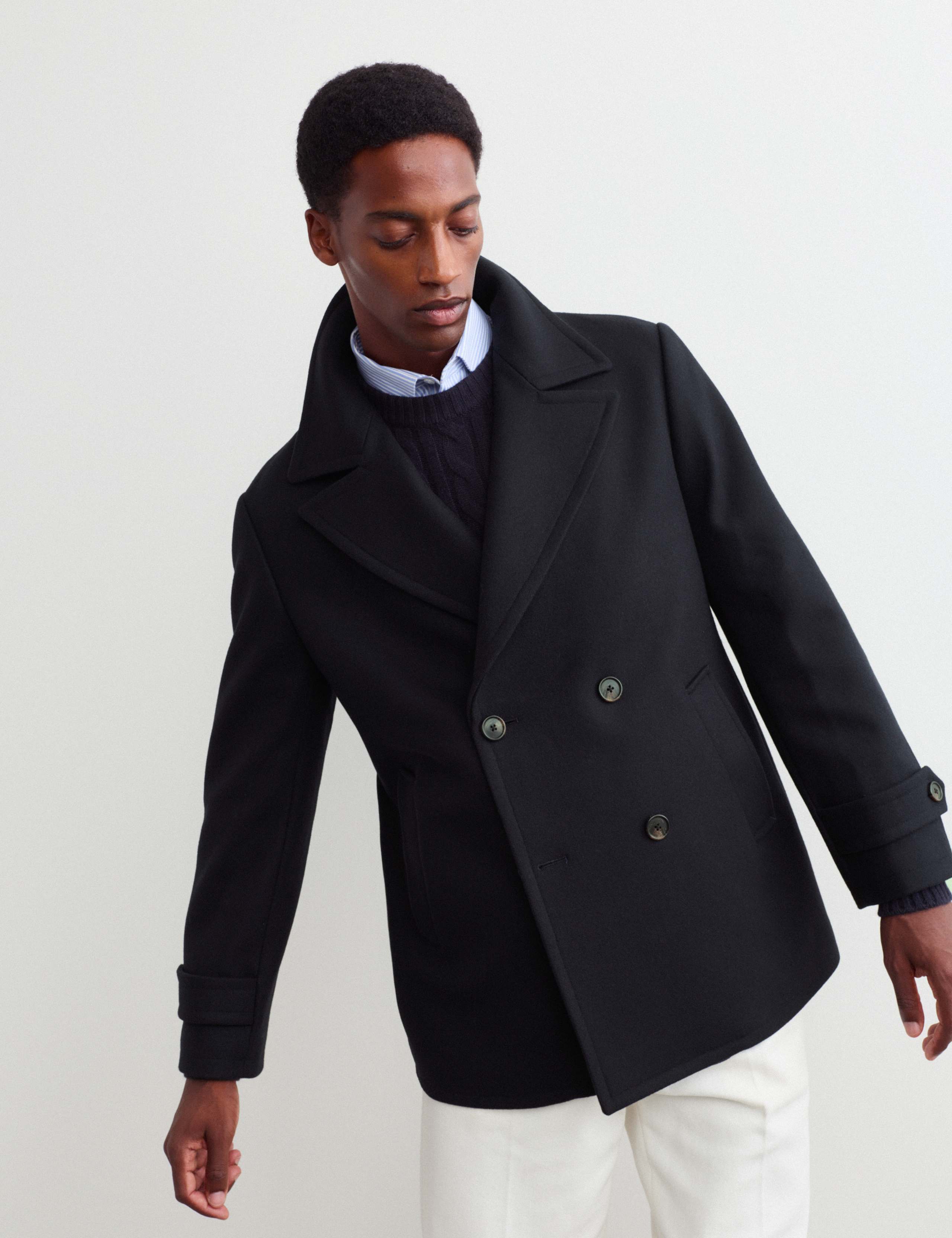 Pure Wool Collared Peacoat 6 of 7
