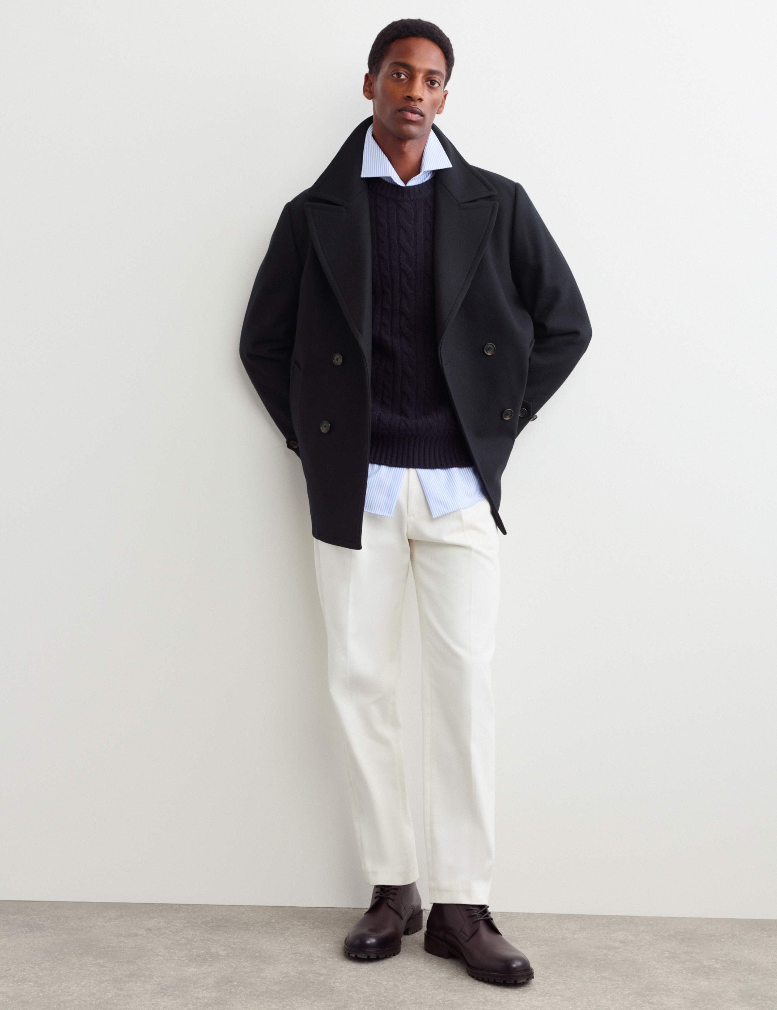 Pure Wool Collared Peacoat 7 of 7